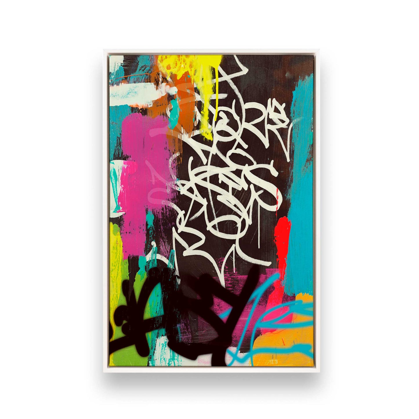 [Color:Opaque White], Picture of art in a White frame