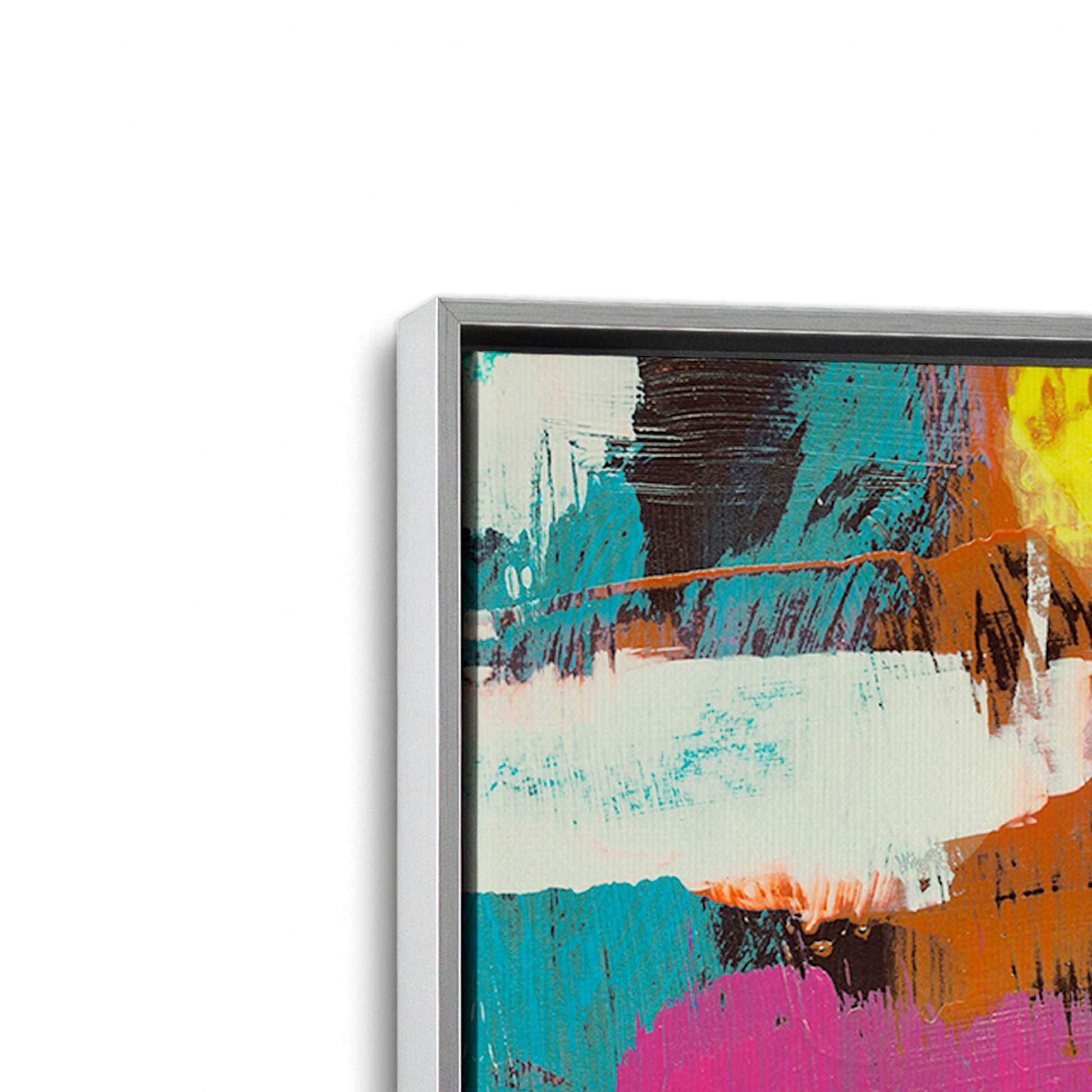 [Color:Polished Chrome], Picture of art in a Polished Chrome frame at an angle