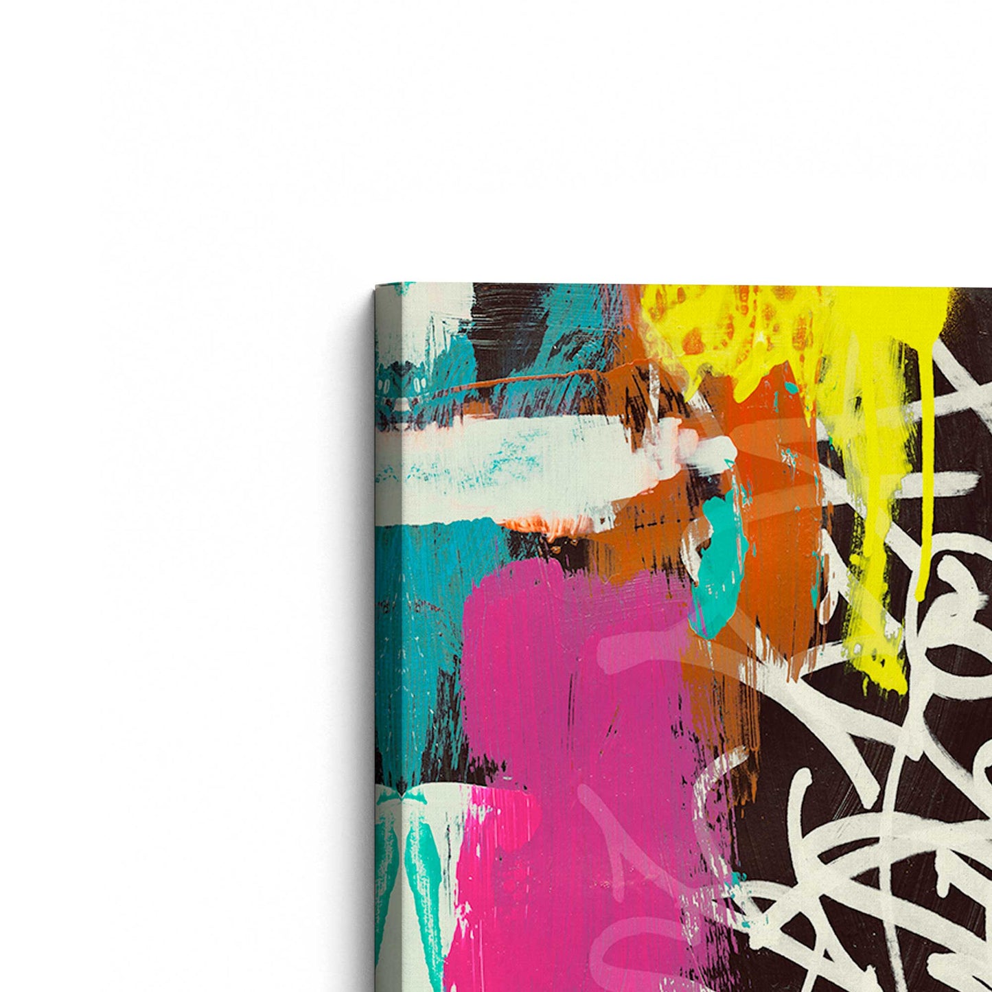 [Color:Stretched Canvas], Picture of the corner of the art