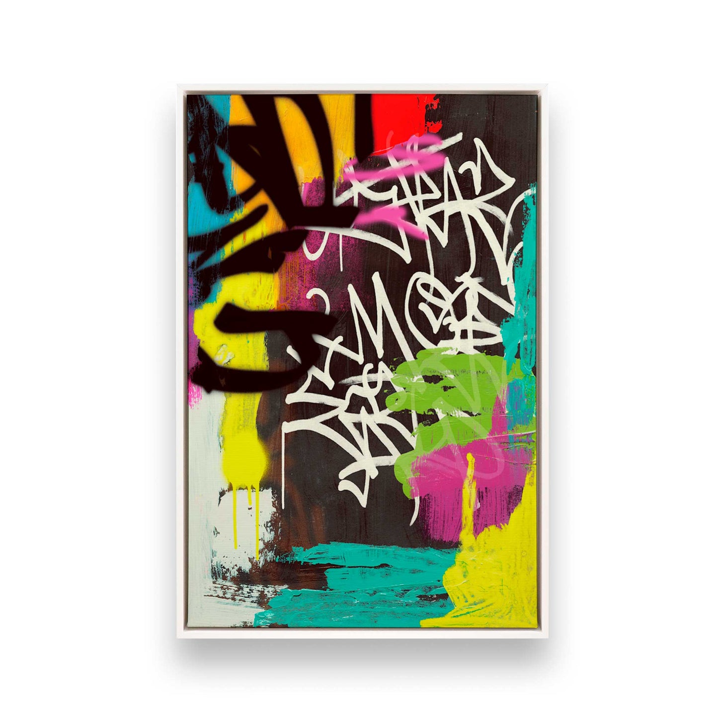 [Color:Opaque White], Picture of art in a White frame