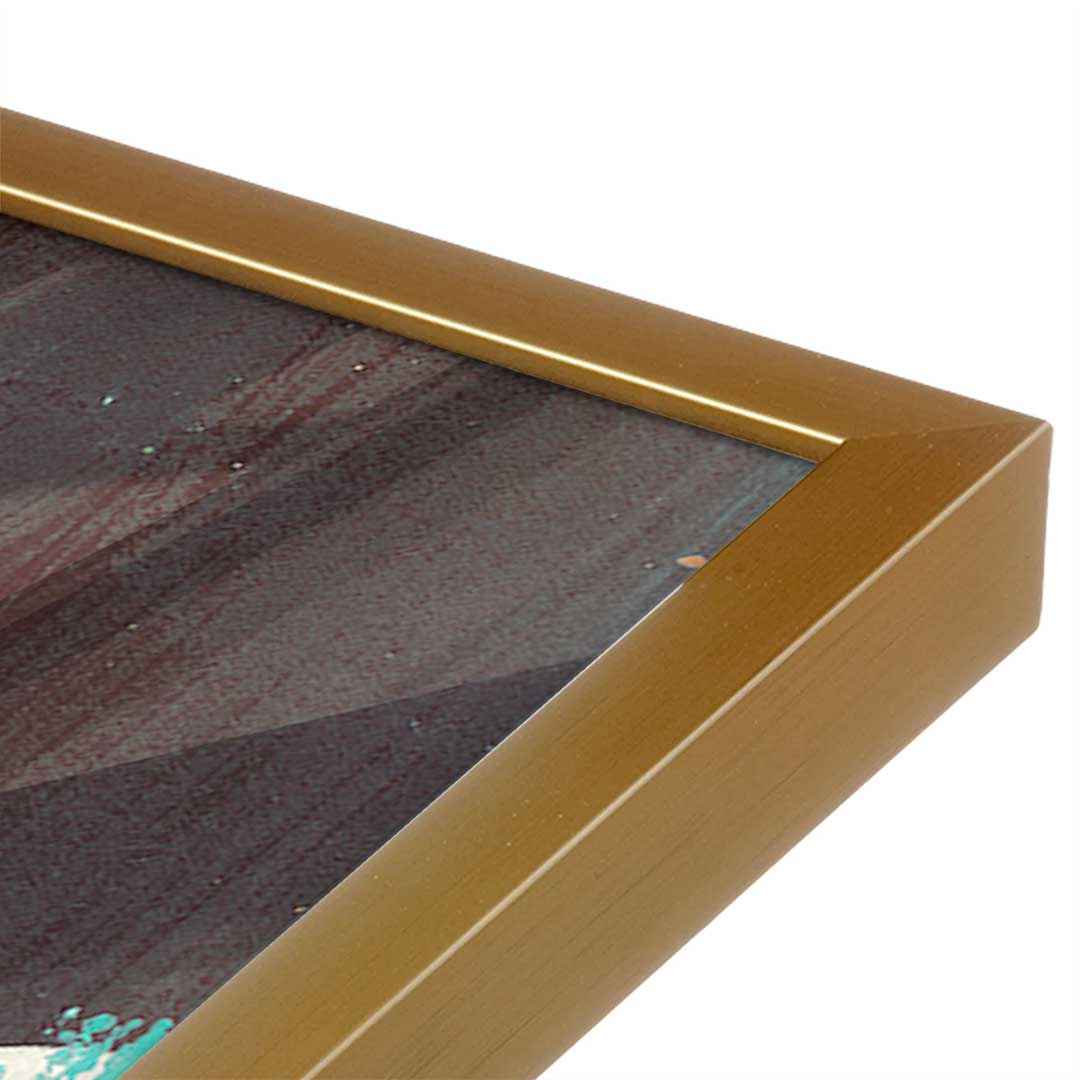 [Color:Polished Gold], Picture of art in a Polished Gold frame at an angle