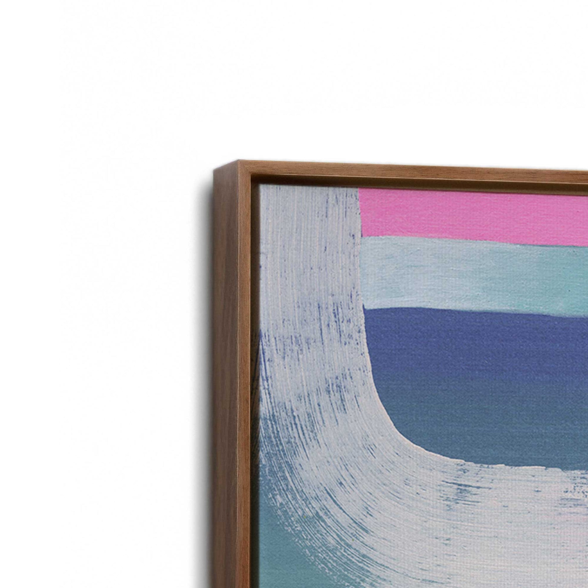 [Color:Walnut], Picture of art in a Walnut frame at an angle