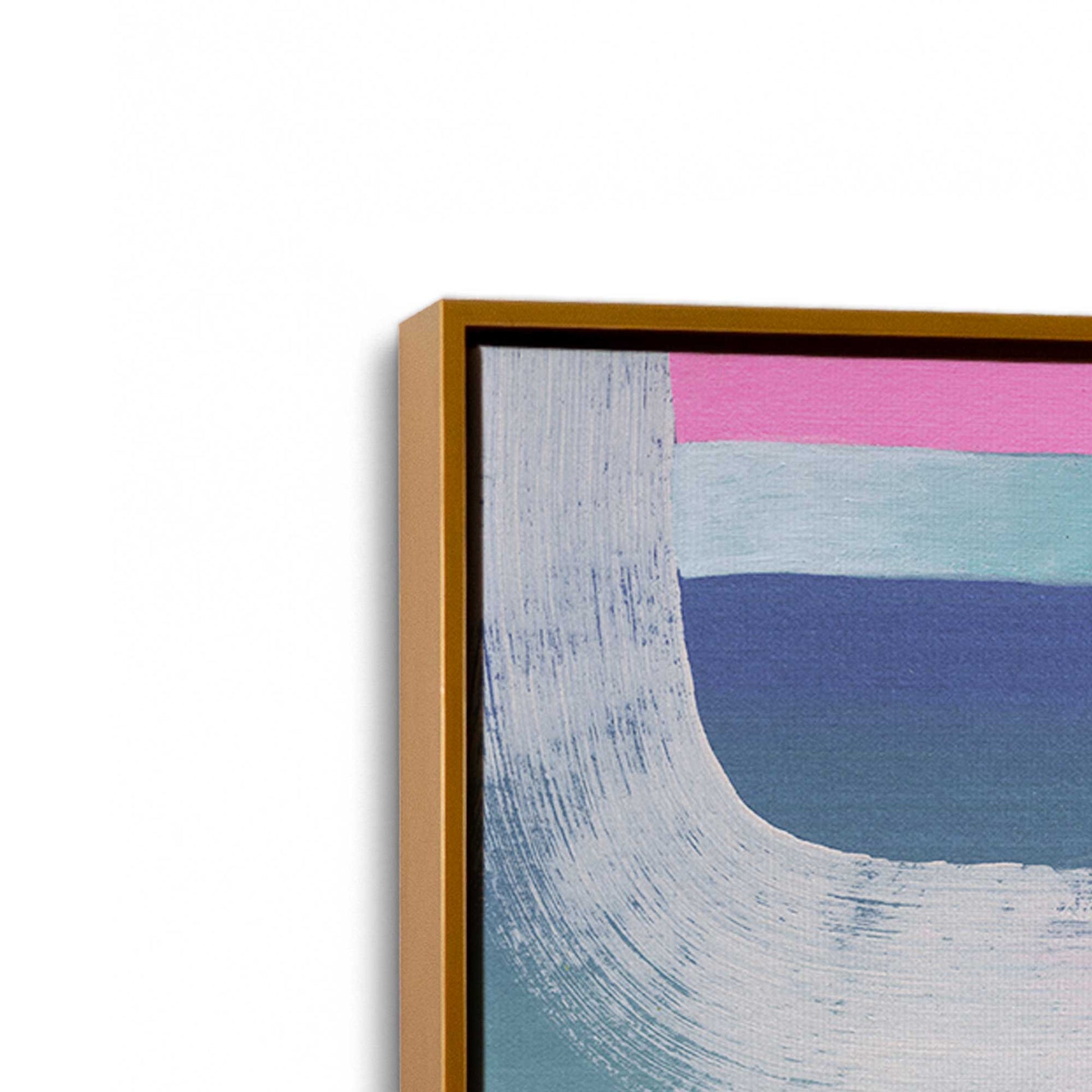 [Color:Polished Gold], Picture of art in a Polished Gold frame at an angle