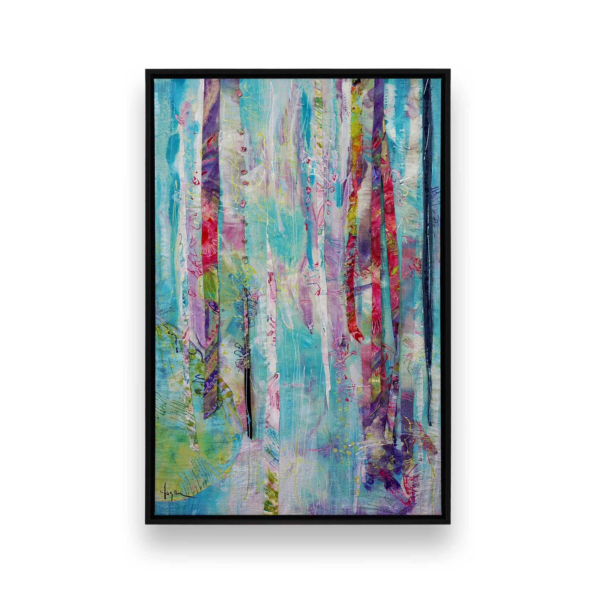 [Color:Satin Black], Picture of art in a Satin Black frame
