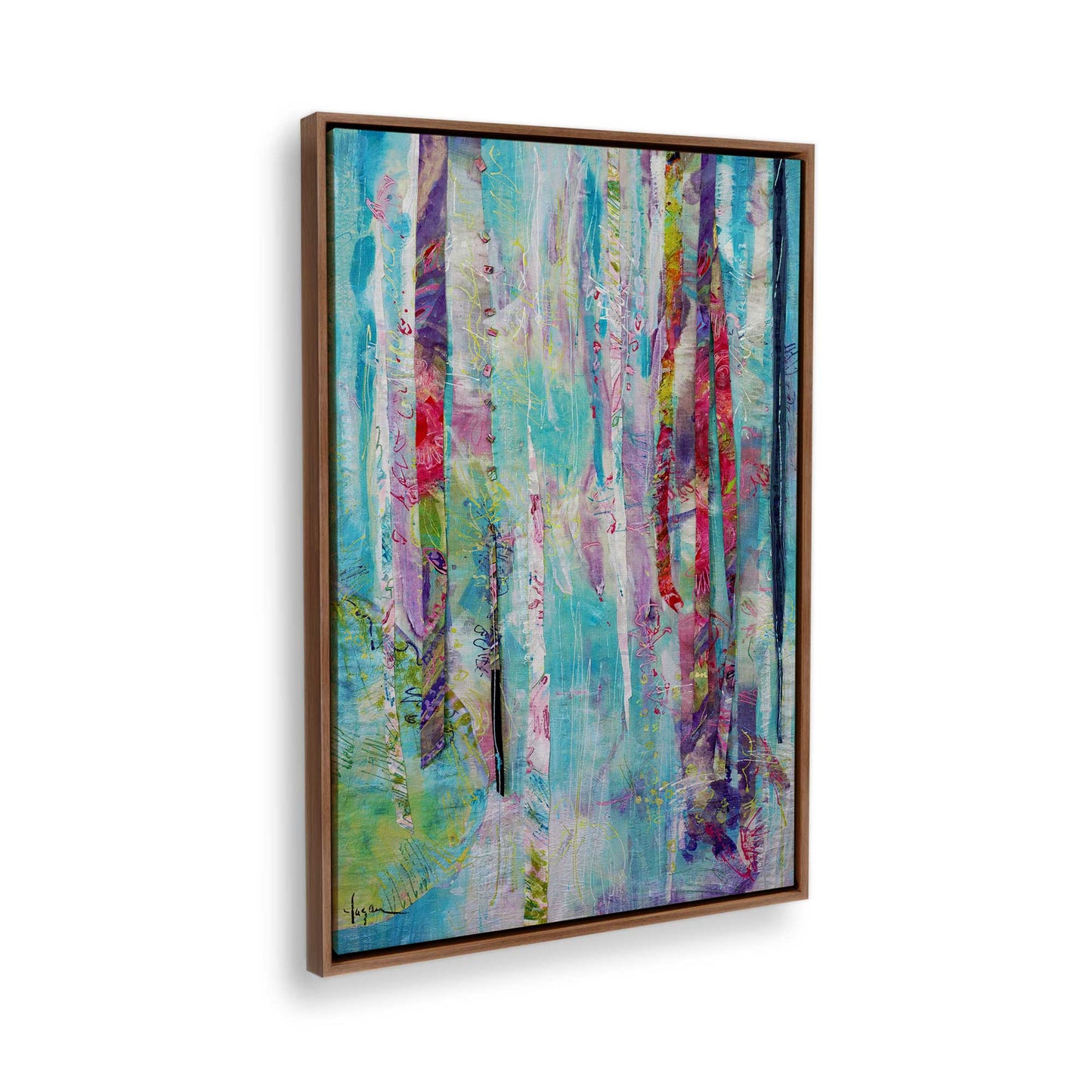 [Color:Walnut], Picture of the corner of the art