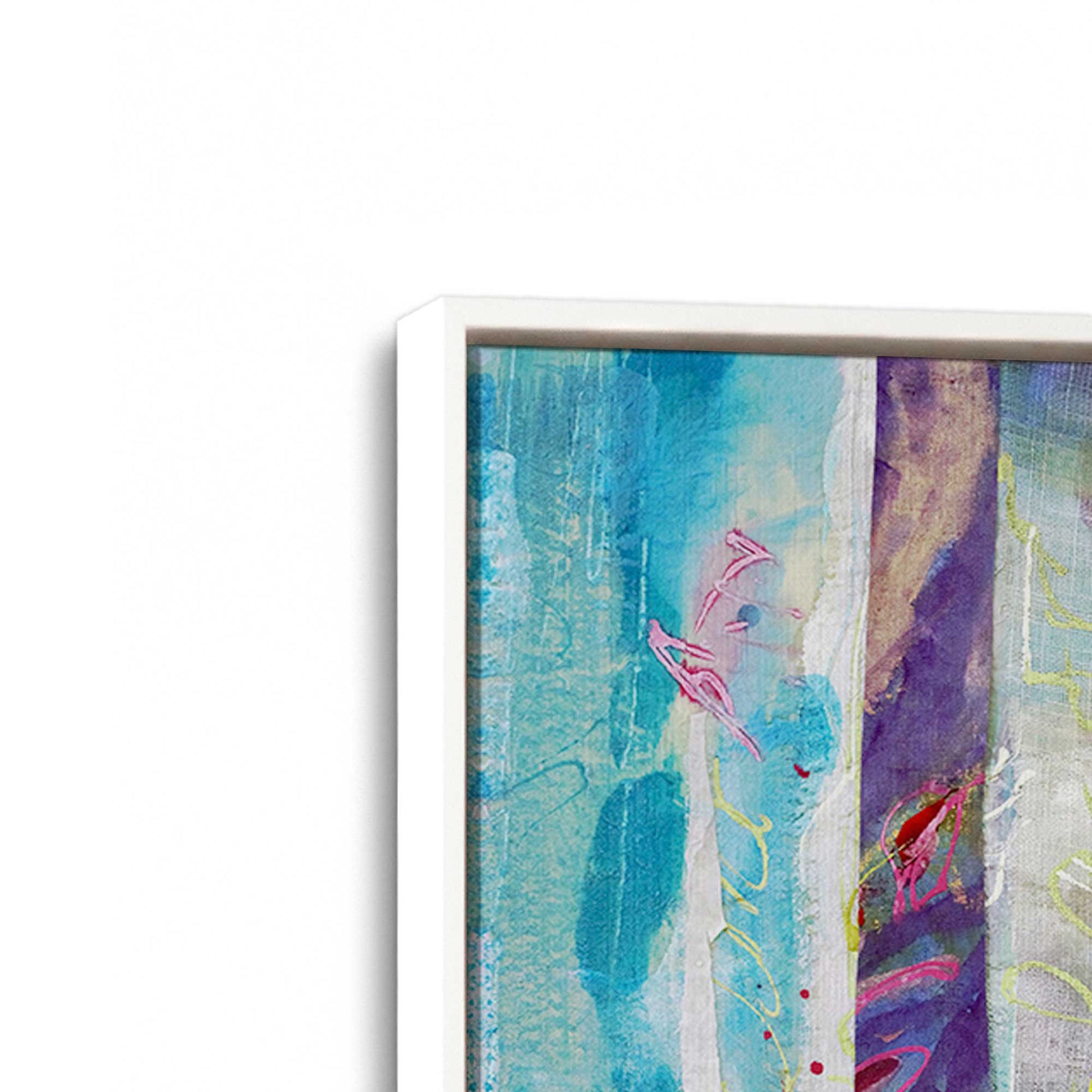 [Color:Opaque White], Picture of art in a White frame at an angle