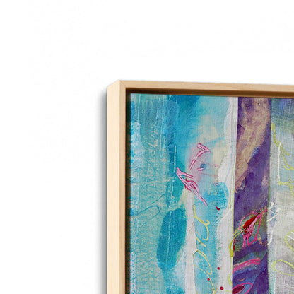 [Color:American Maple], Picture of art in a American Maple frame at an angle