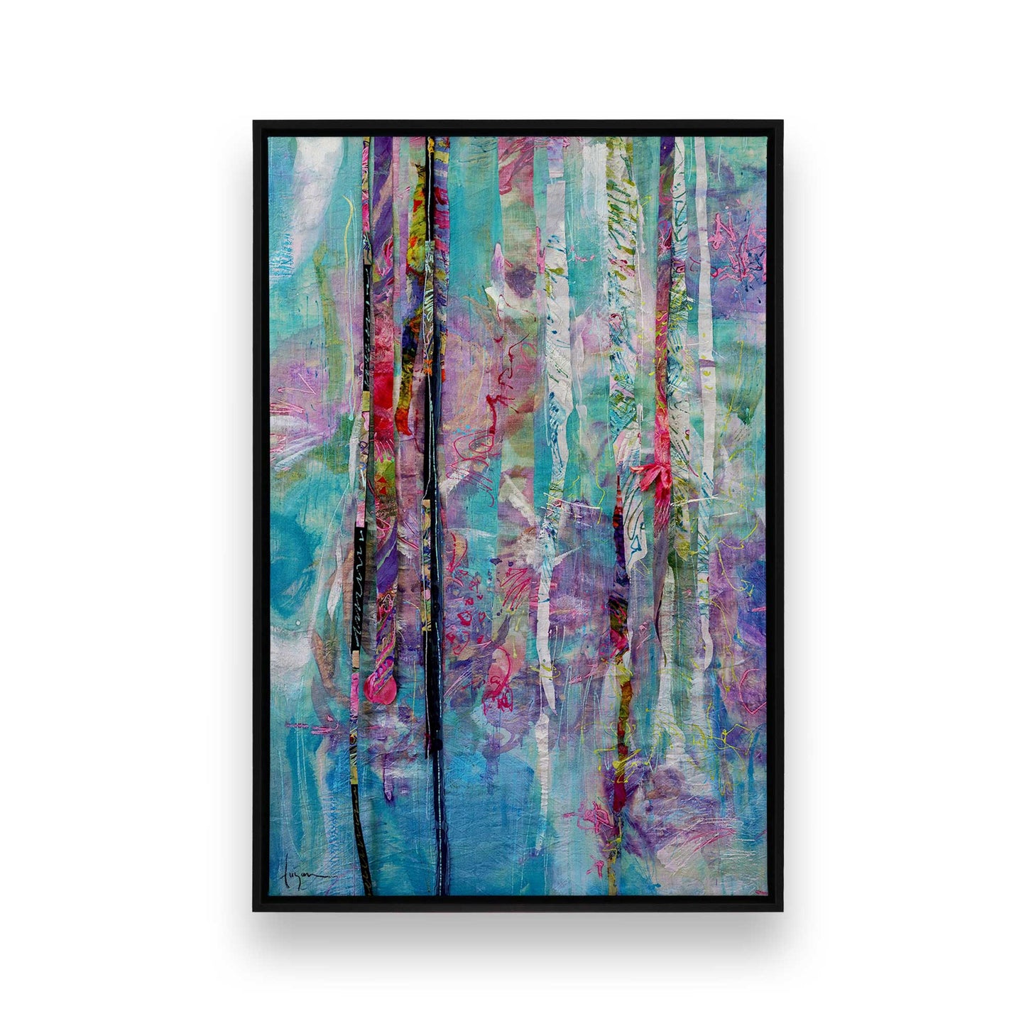 [Color:Satin Black], Picture of art in a Satin Black frame