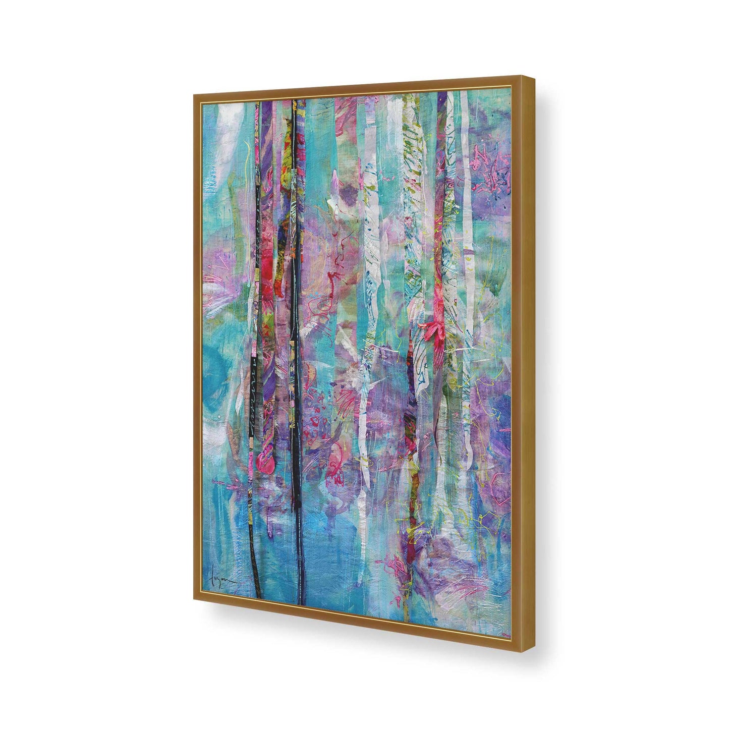 [Color:Polished Gold], Picture of art in a Polished Gold frame of the corner