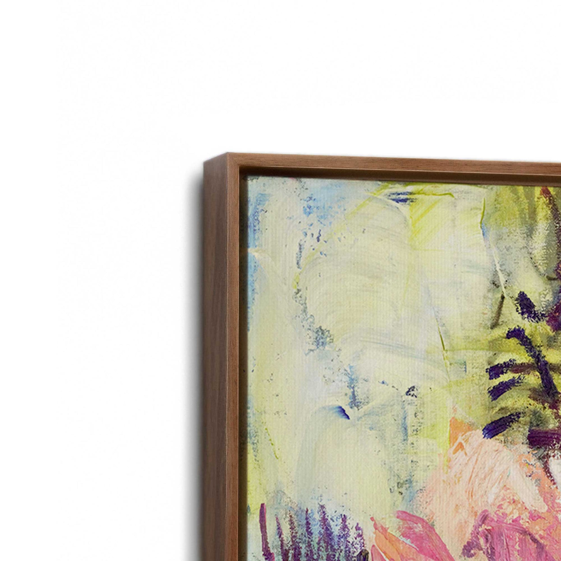 [Color:Walnut], Picture of art in a Walnut frame at an angle
