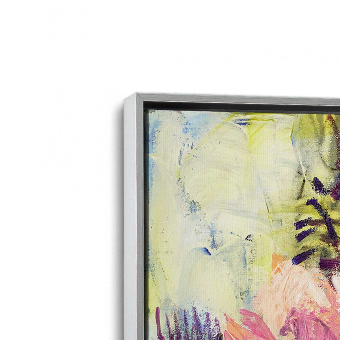 [Color:Polished Chrome], Picture of art in a Polished Chrome frame at an angle