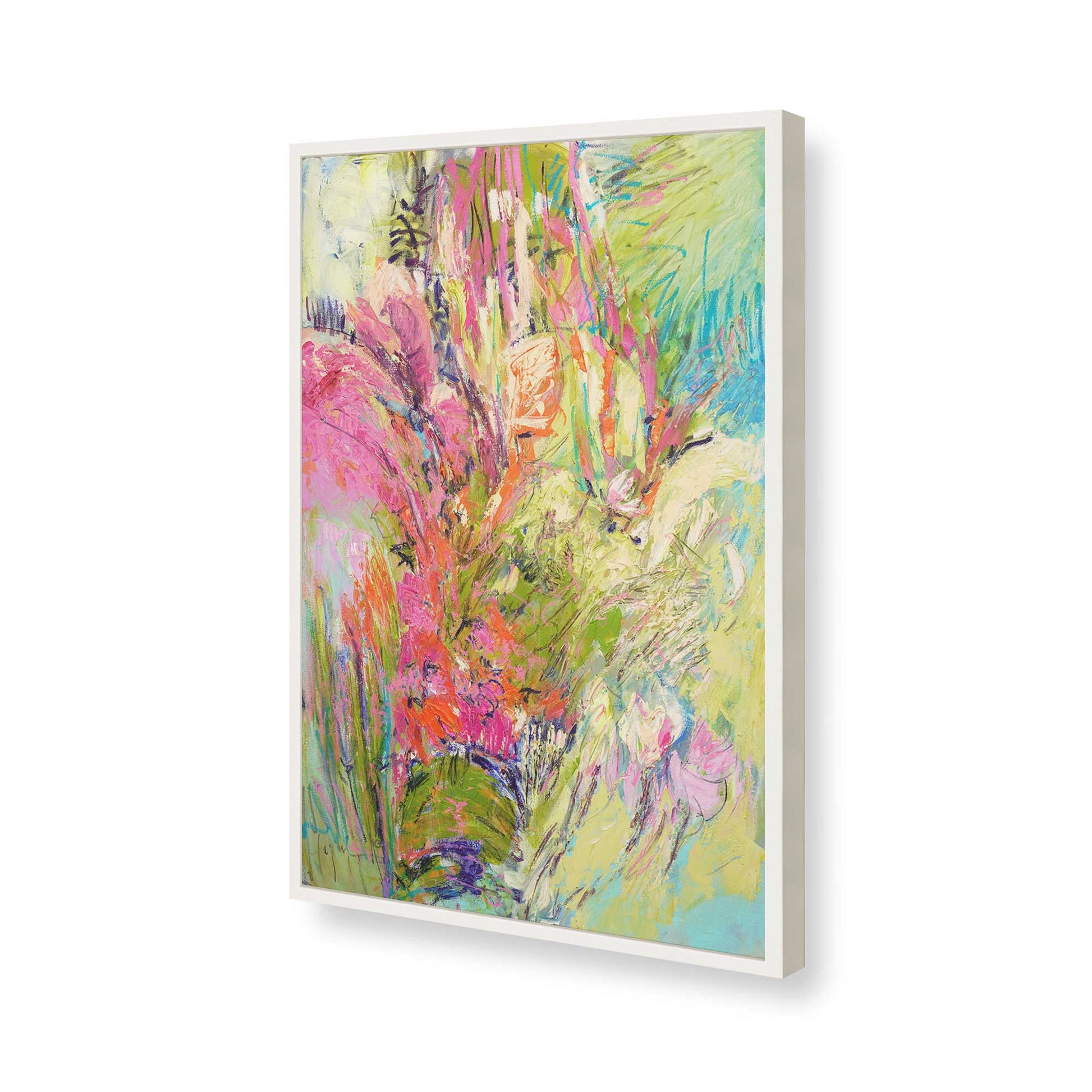 [Color:Opaque White], Picture of art in a Opaque White frame of the corner