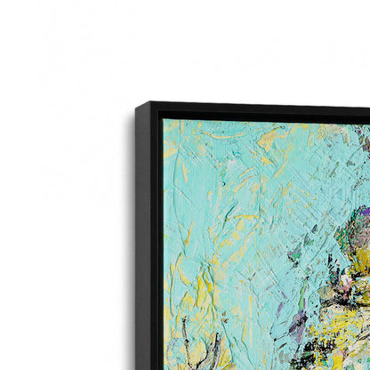 [Color:Satin Black], Picture of art in a Satin Black frame at an angle