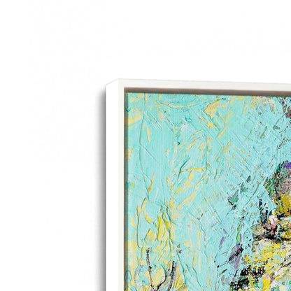 [Color:Opaque White], Picture of art in a White frame at an angle
