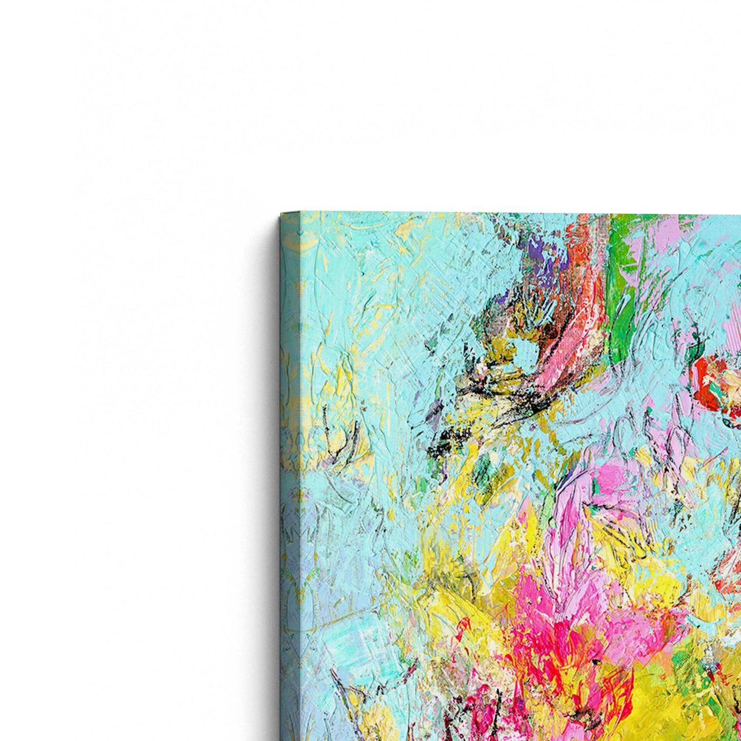 [Color:Stretched Canvas], Picture of the corner of the art