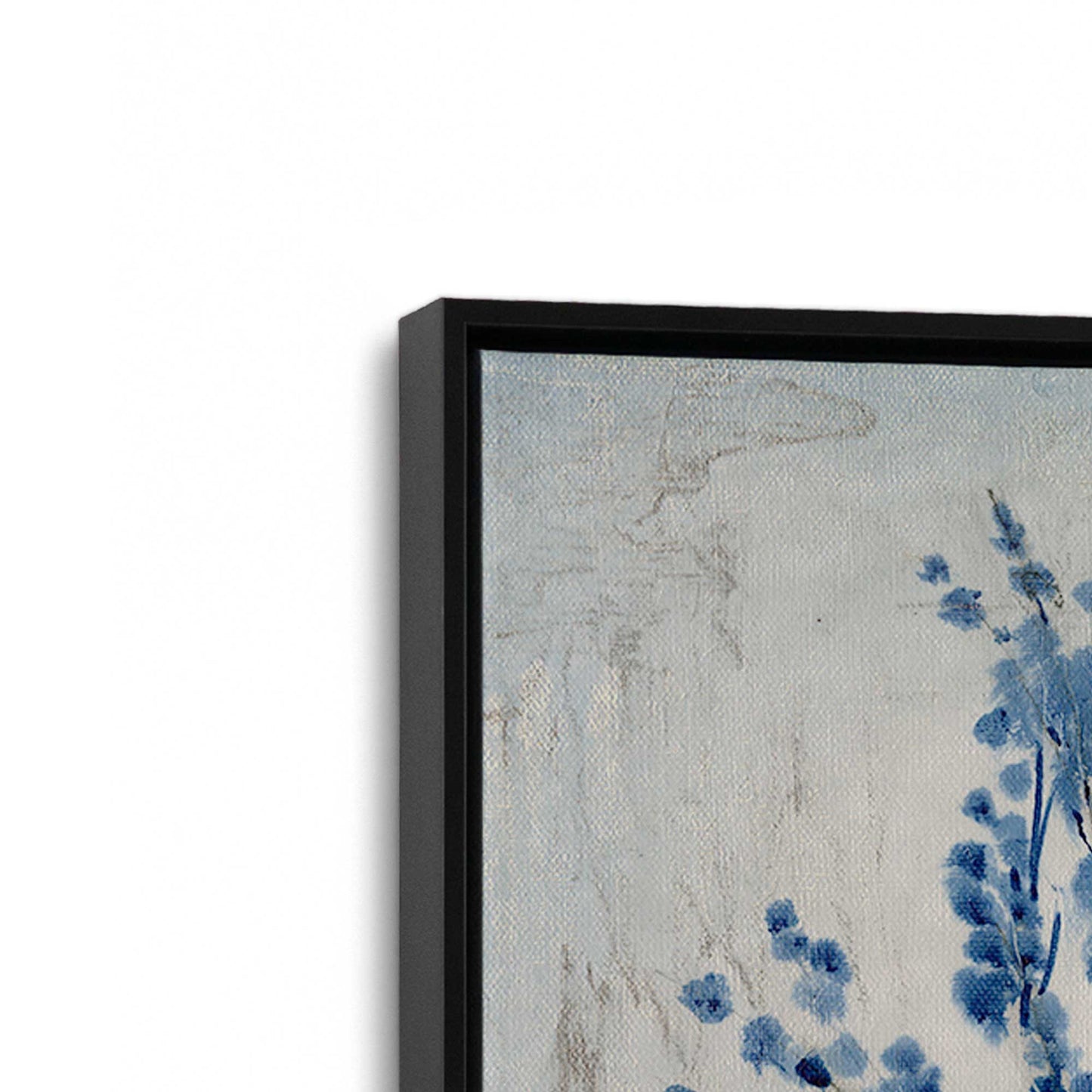 [Color:Satin Black], Picture of art in a Satin Black frame at an angle