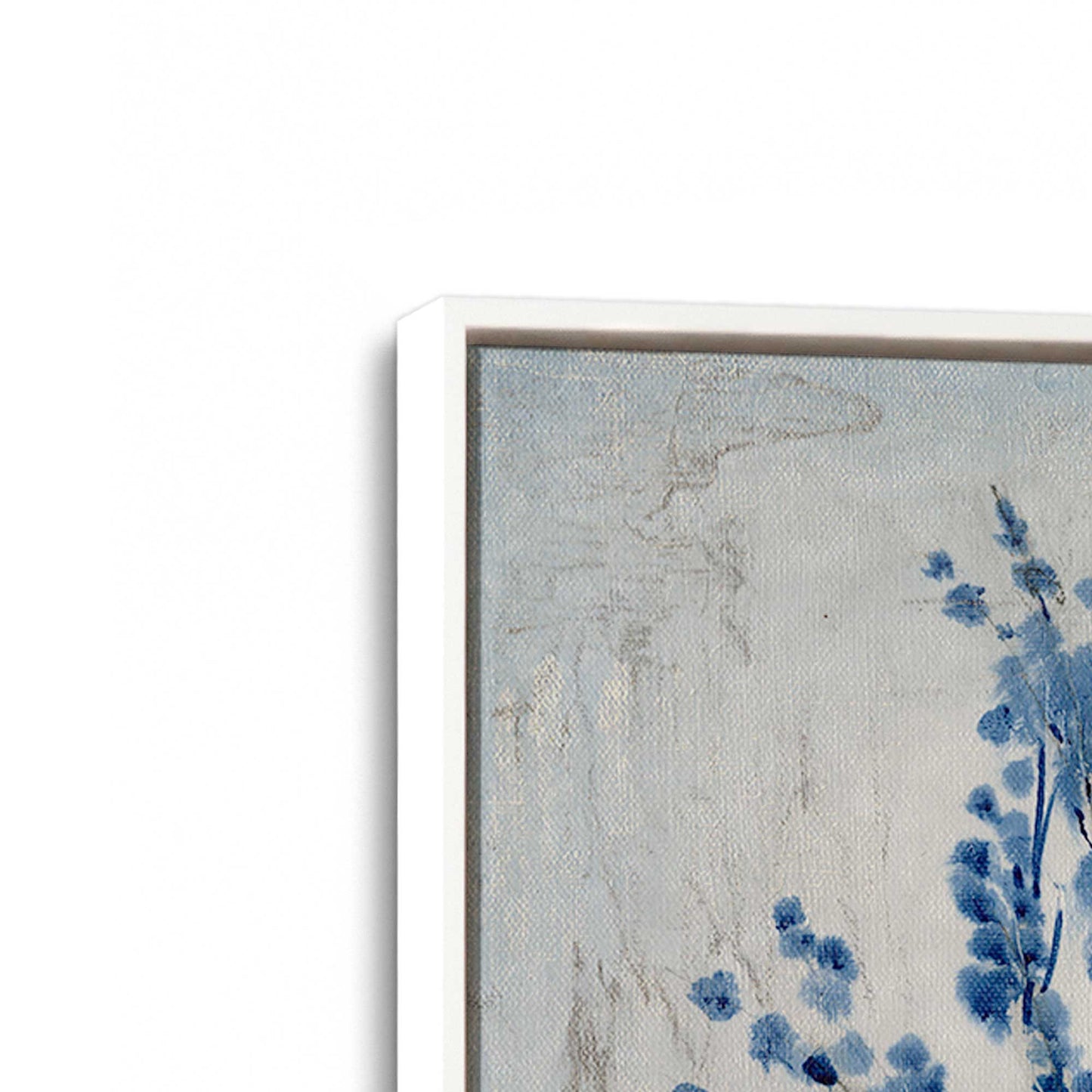 [Color:Opaque White], Picture of art in a White frame at an angle