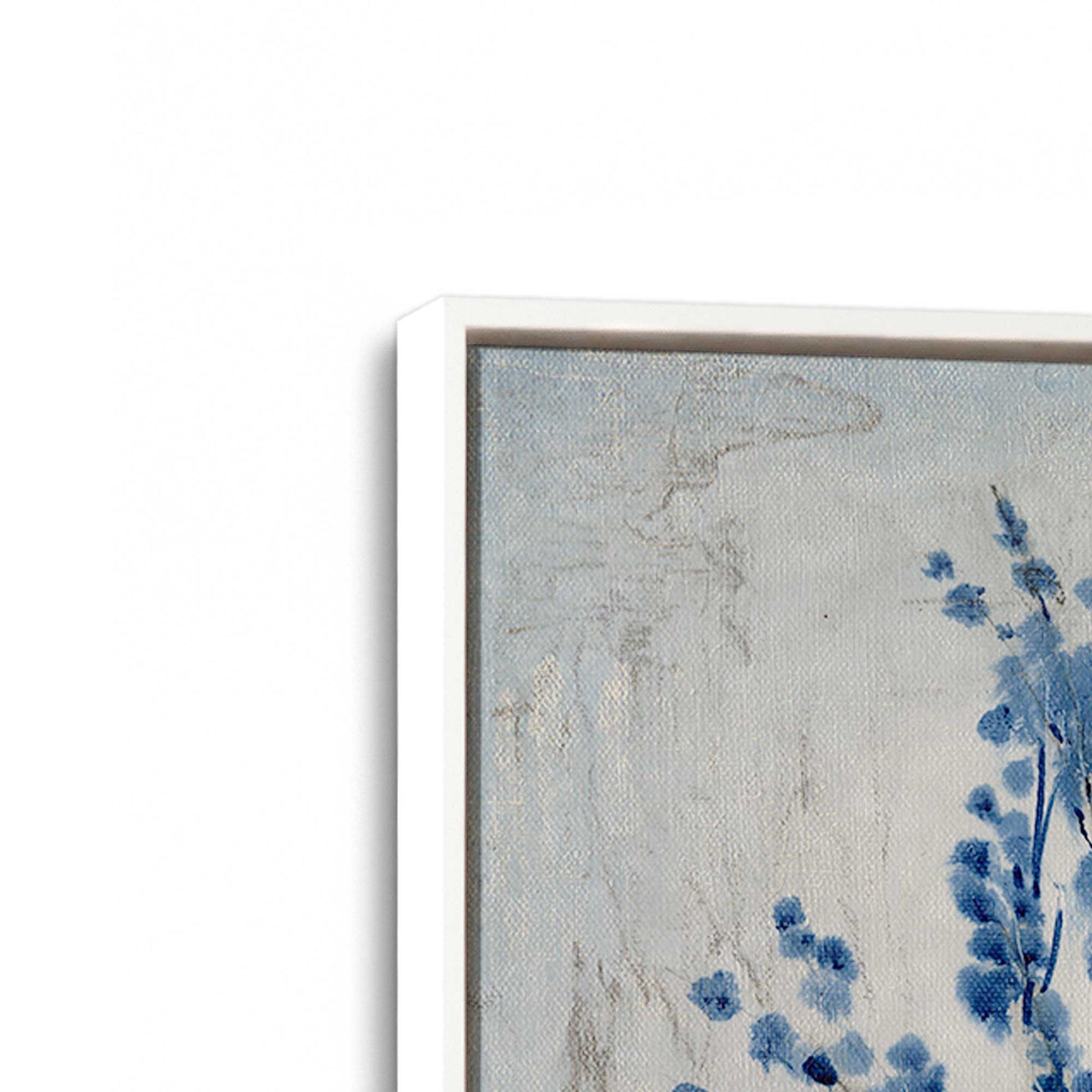 [Color:Opaque White], Picture of art in a White frame at an angle