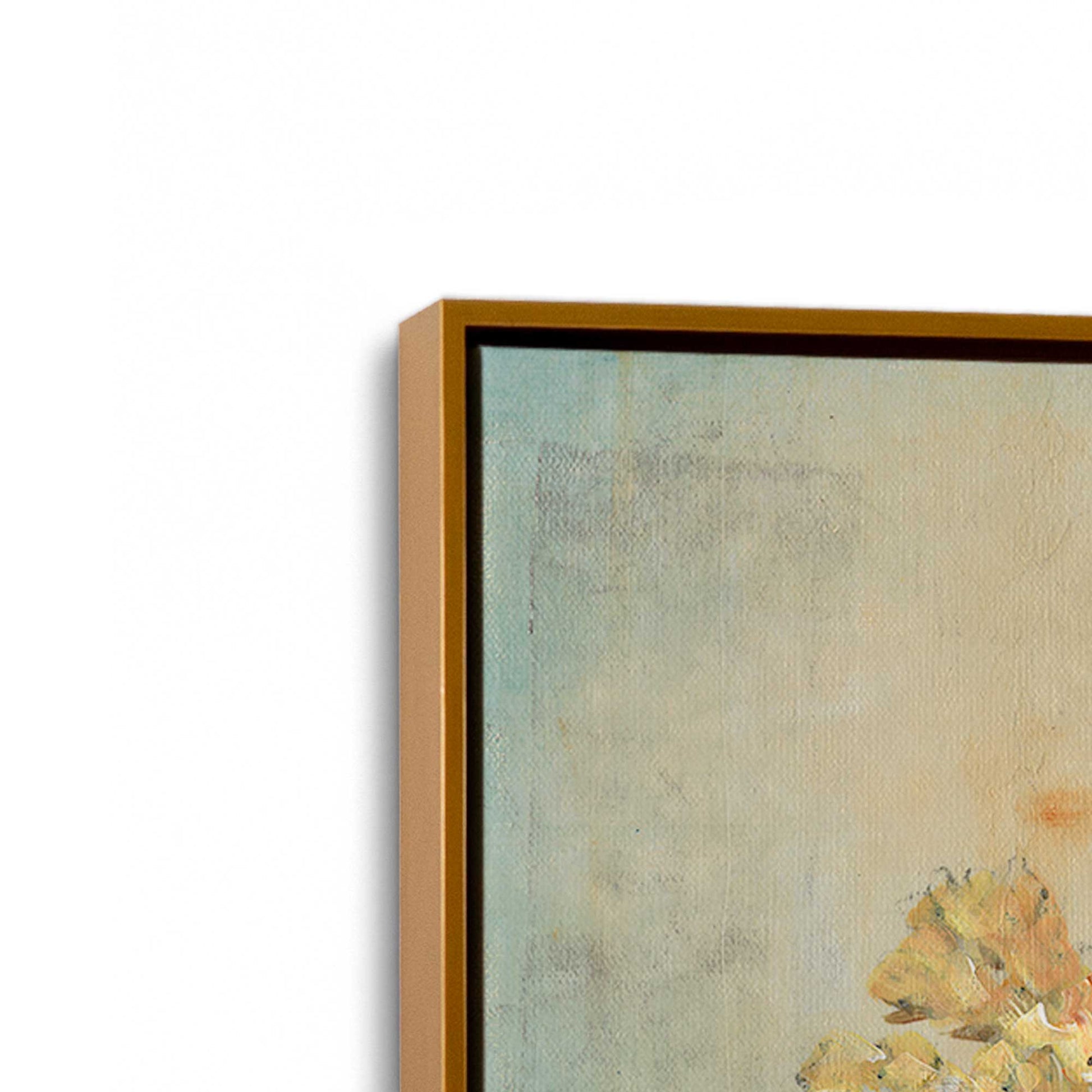 [Color:Polished Gold], Picture of art in a Polished Gold frame at an angle