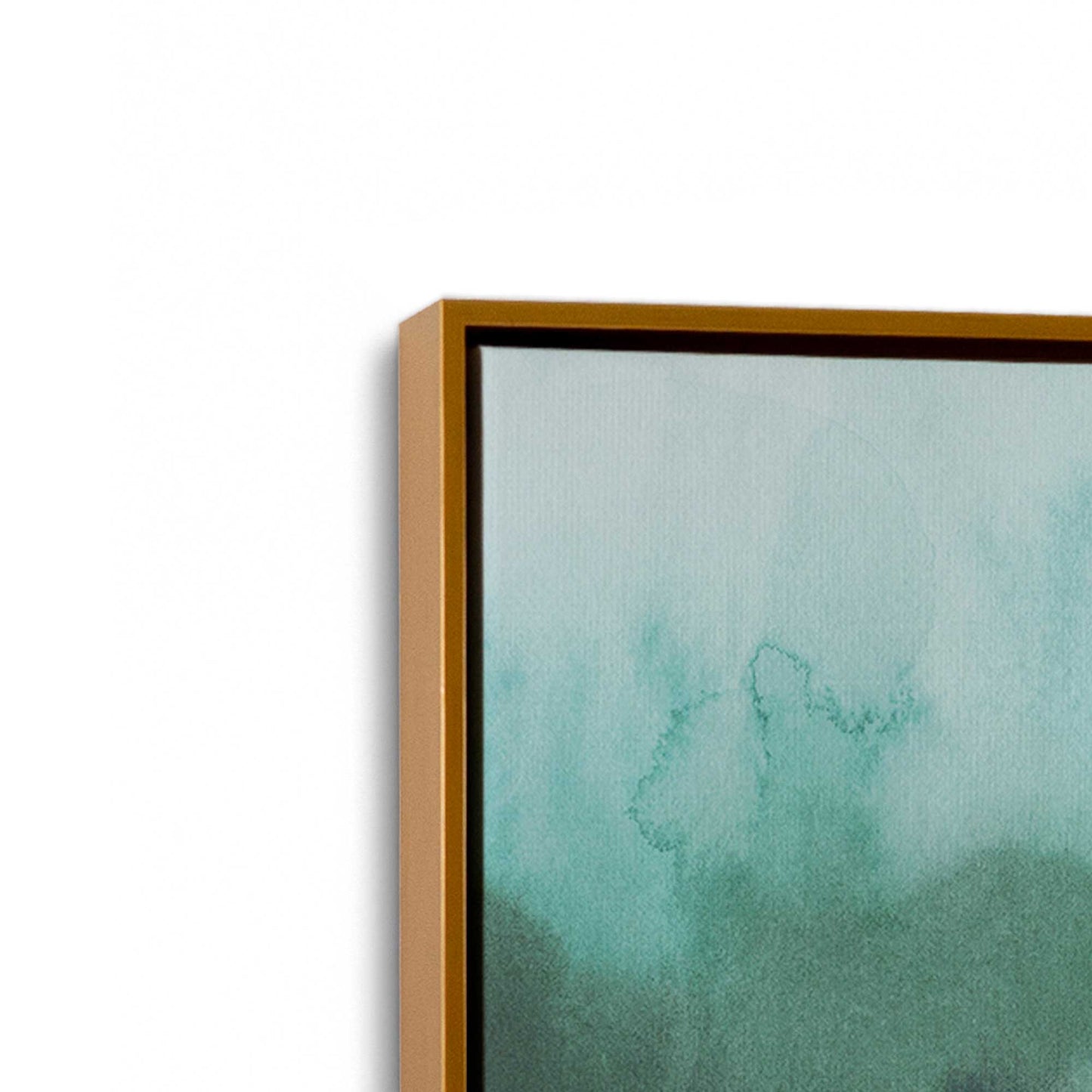 [Color:Polished Gold], Picture of art in a Polished Gold frame at an angle
