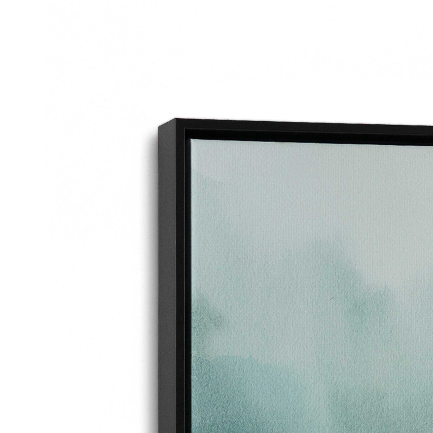 [Color:Satin Black], Picture of art in a Satin Black frame at an angle