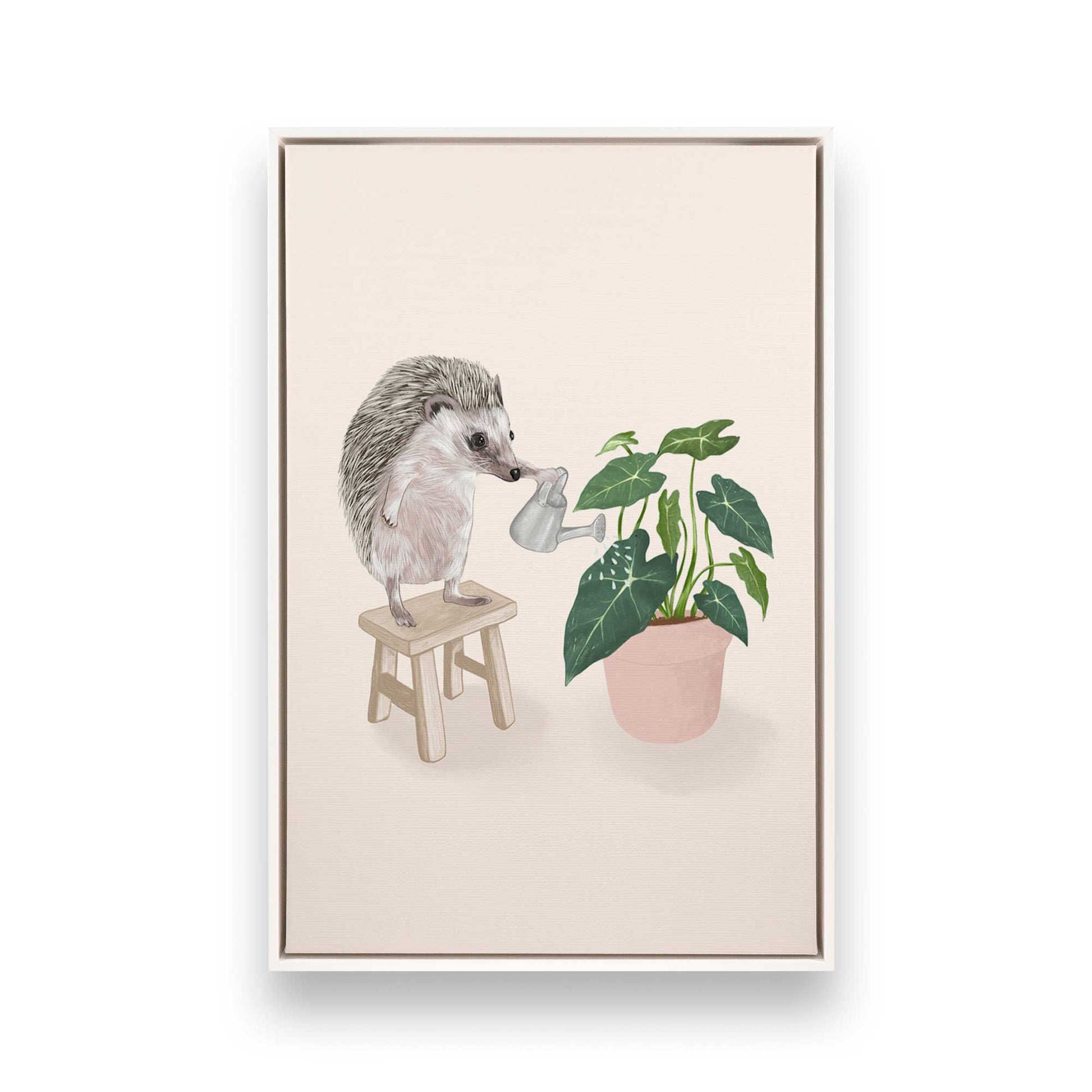 [Color:Opaque White], Picture of art in a White frame