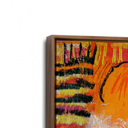 [Color:Walnut], Picture of art in a Walnut frame at an angle
