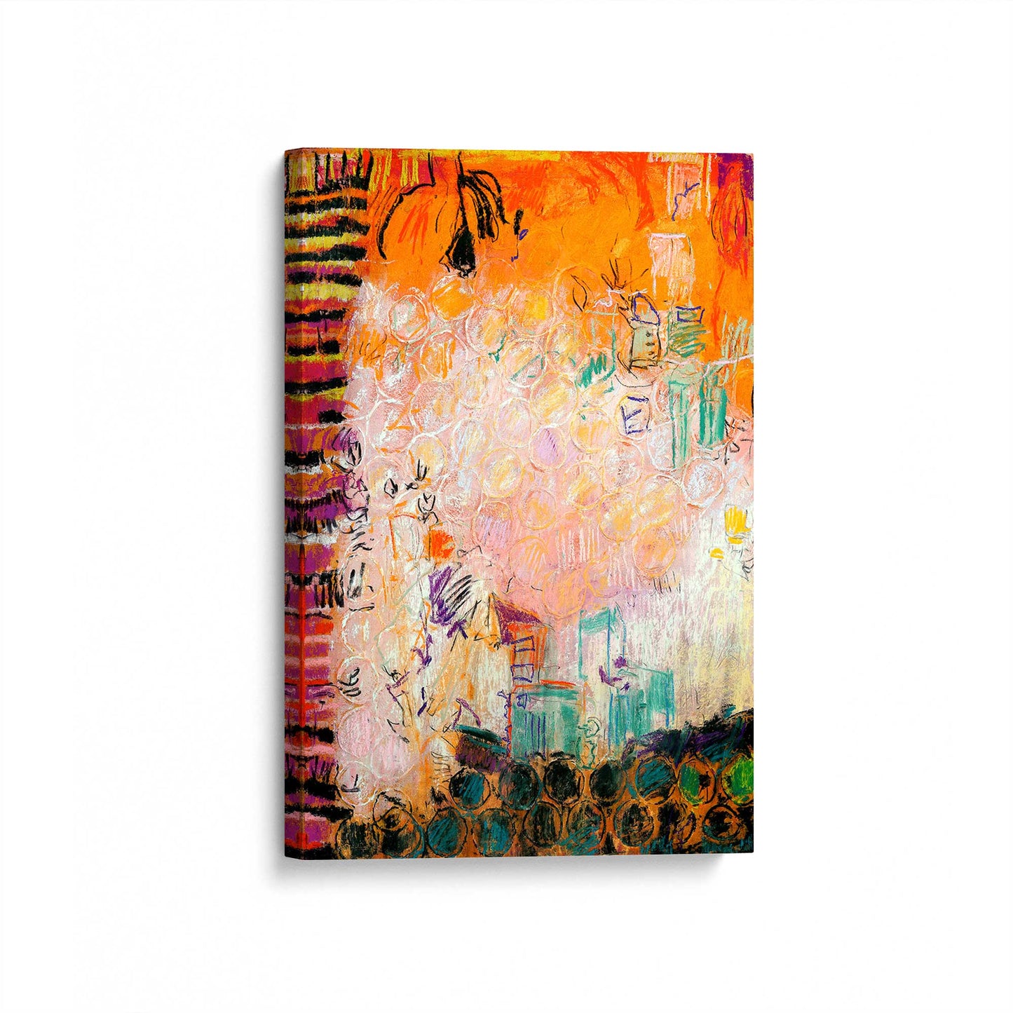 [Color:Stretched Canvas], Picture of art at an angle
