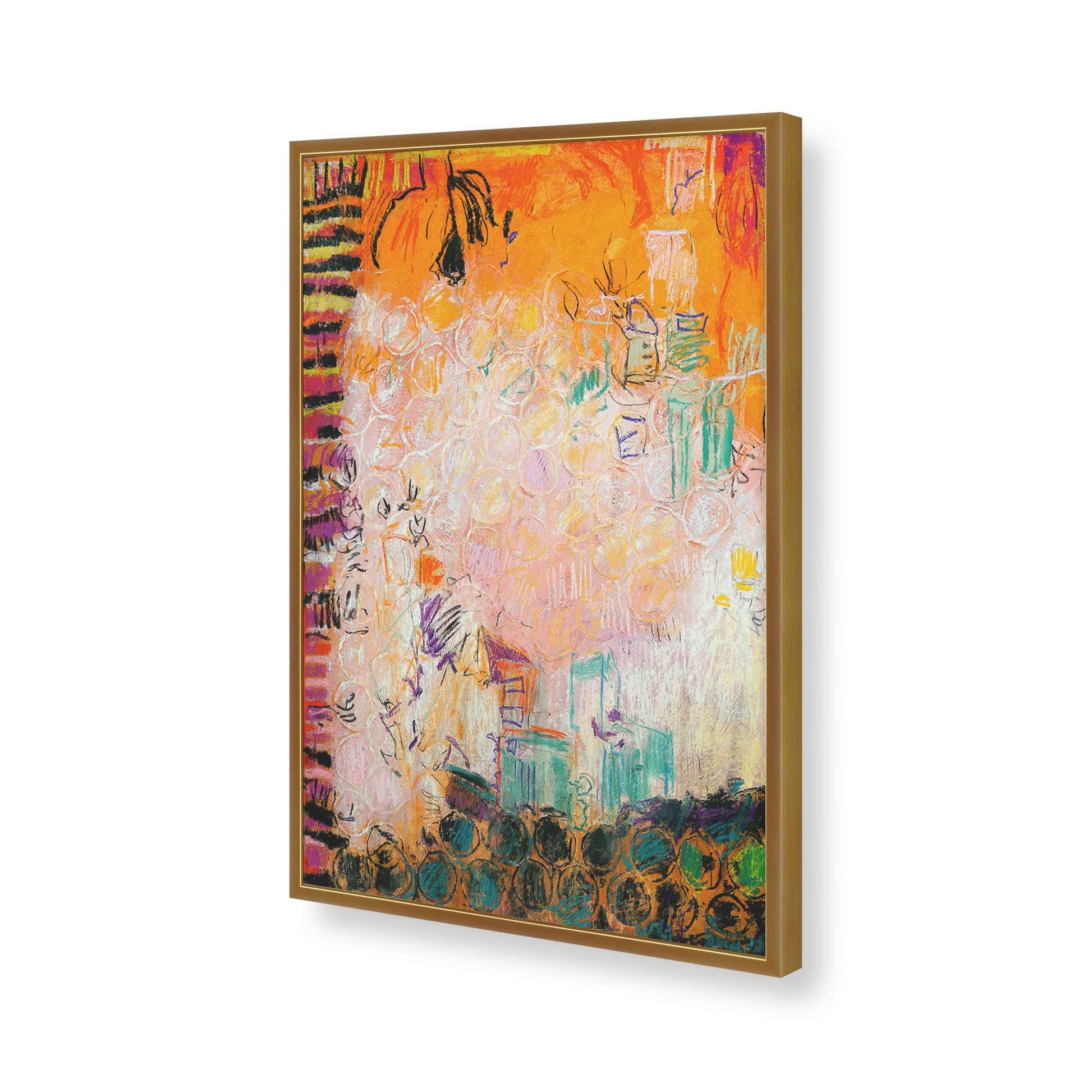 [Color:Polished Gold], Picture of art in a Polished Gold frame of the corner