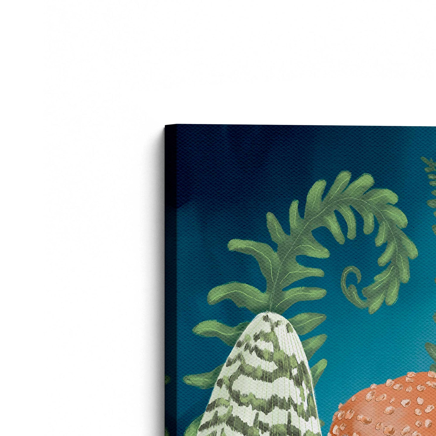[Color:Stretched Canvas], Picture of the corner of the art