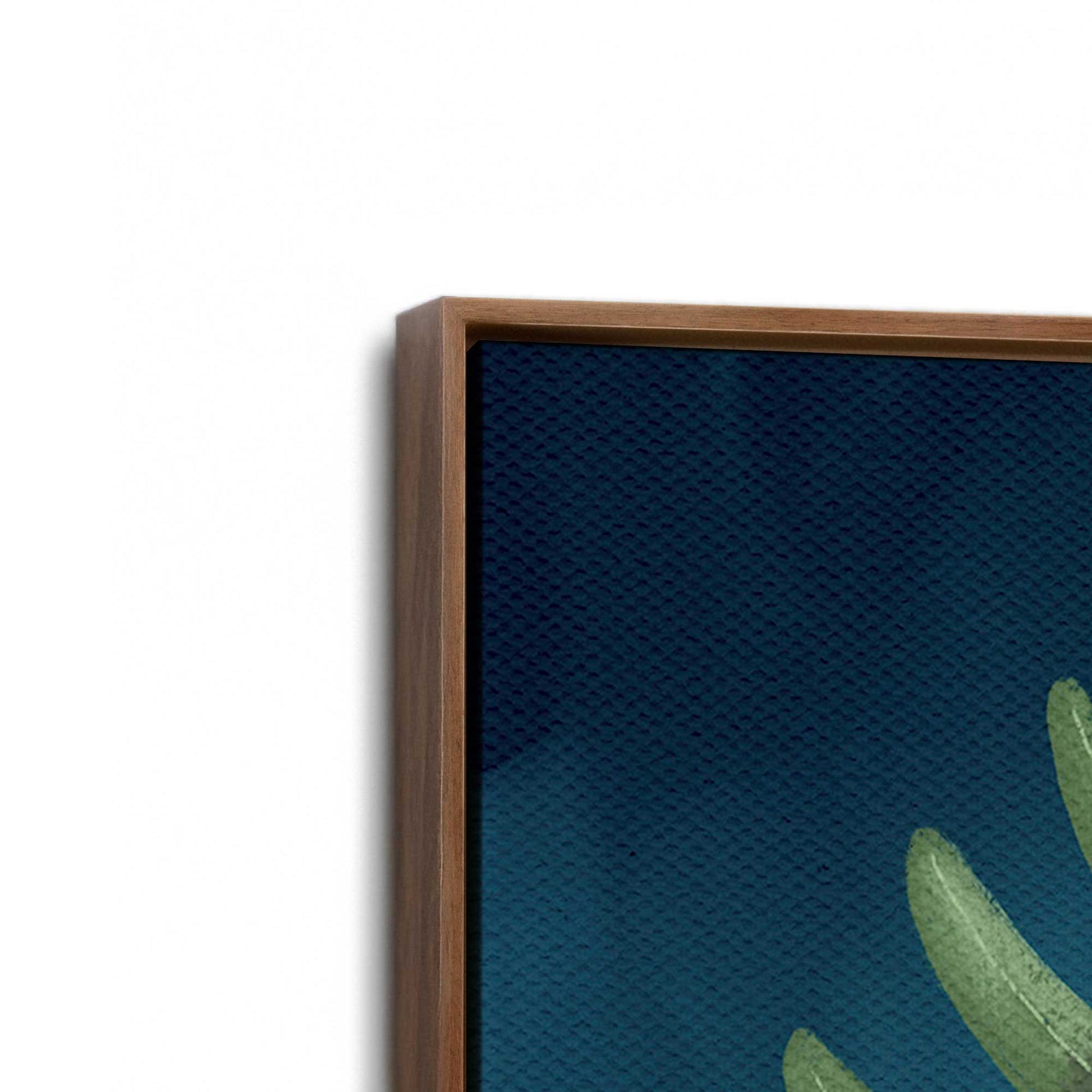 [Color:Walnut], Picture of art in a Walnut frame at an angle