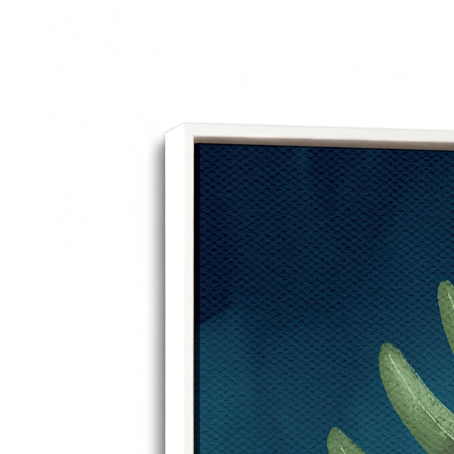 [Color:Opaque White], Picture of art in a White frame at an angle