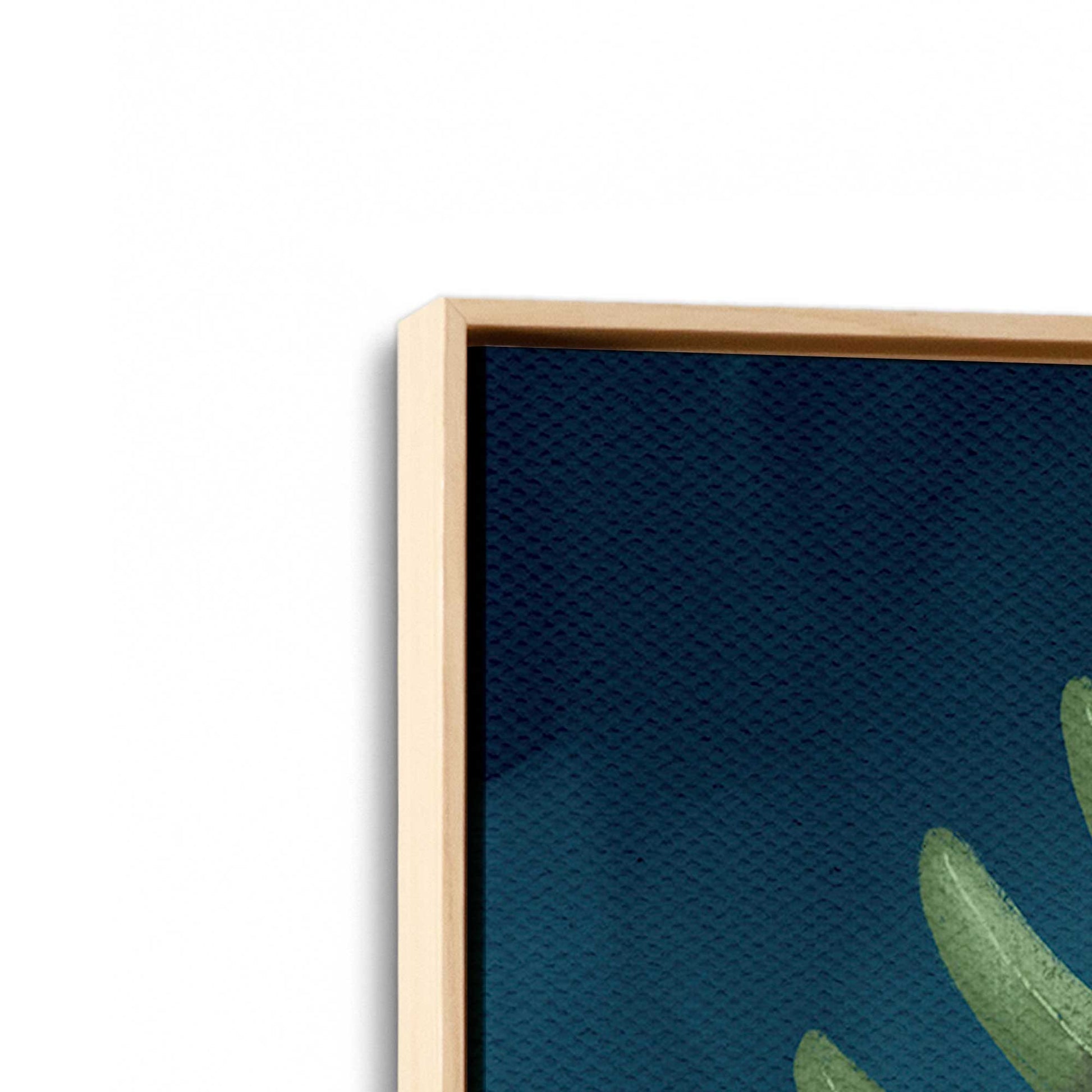 [Color:American Maple], Picture of art in a American Maple frame at an angle