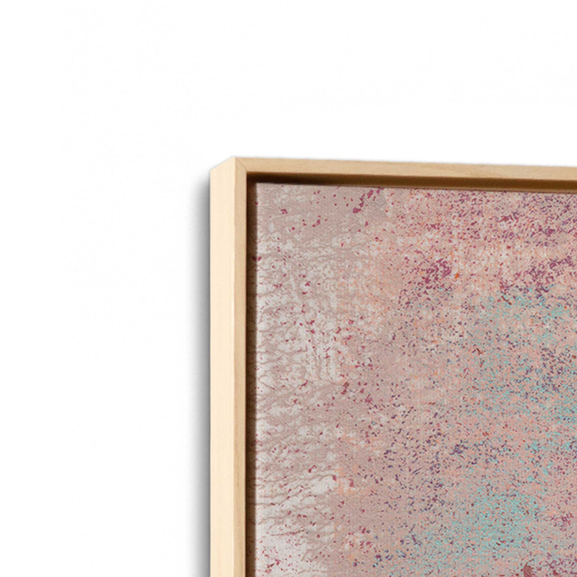 [Color:American Maple], Picture of art in a American Maple frame at an angle