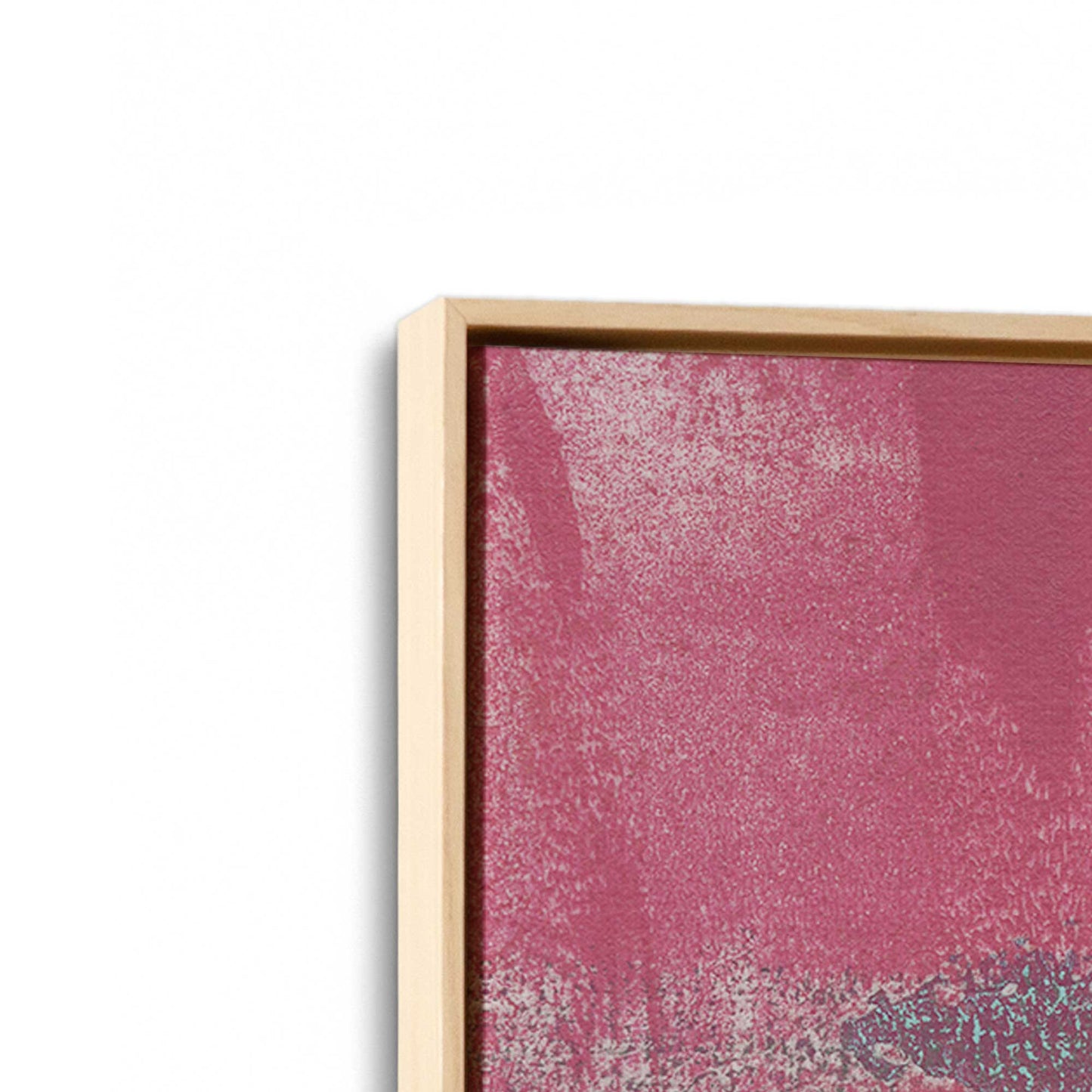 [Color:American Maple], Picture of art in a American Maple frame at an angle