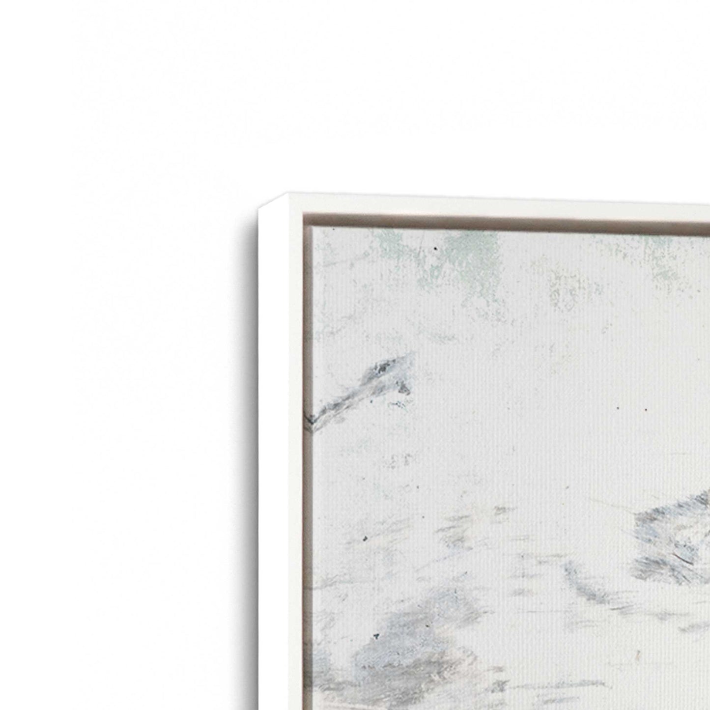 [Color:Opaque White], Picture of art in a White frame at an angle