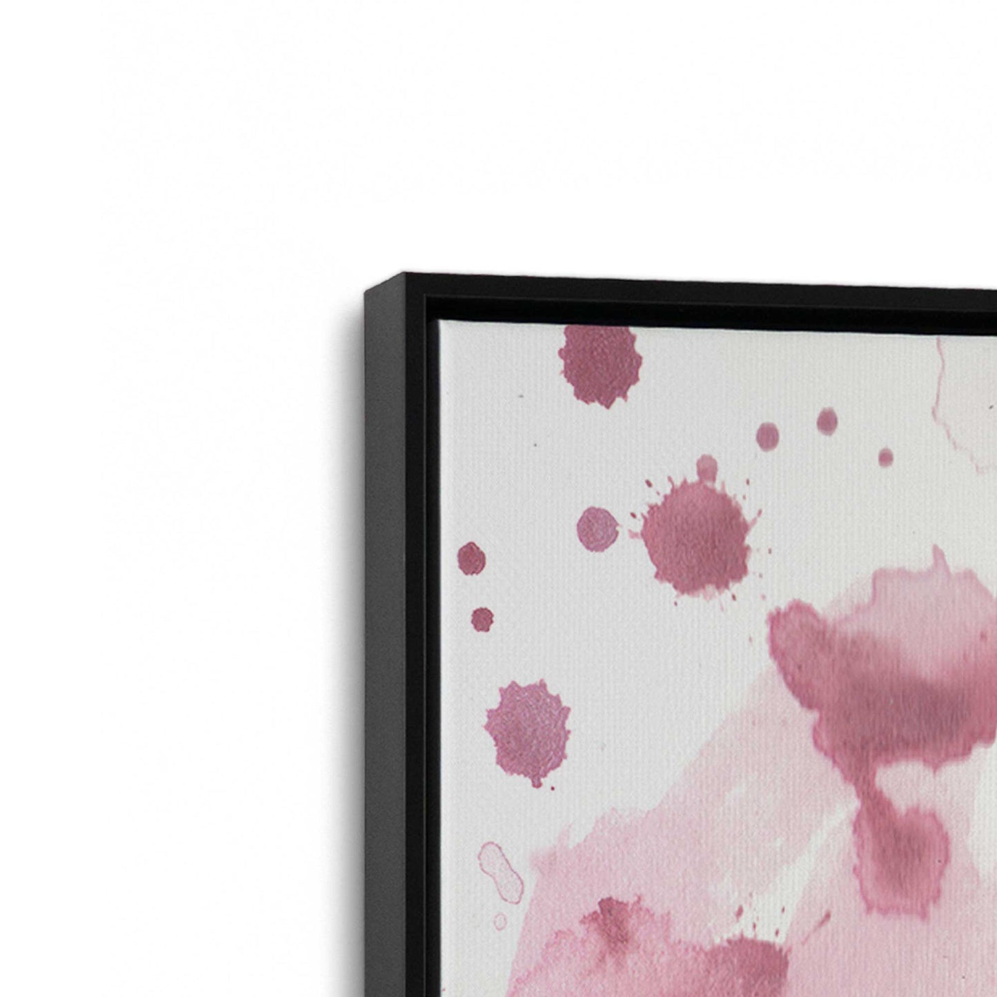 [Color:Satin Black], Picture of art in a Satin Black frame at an angle