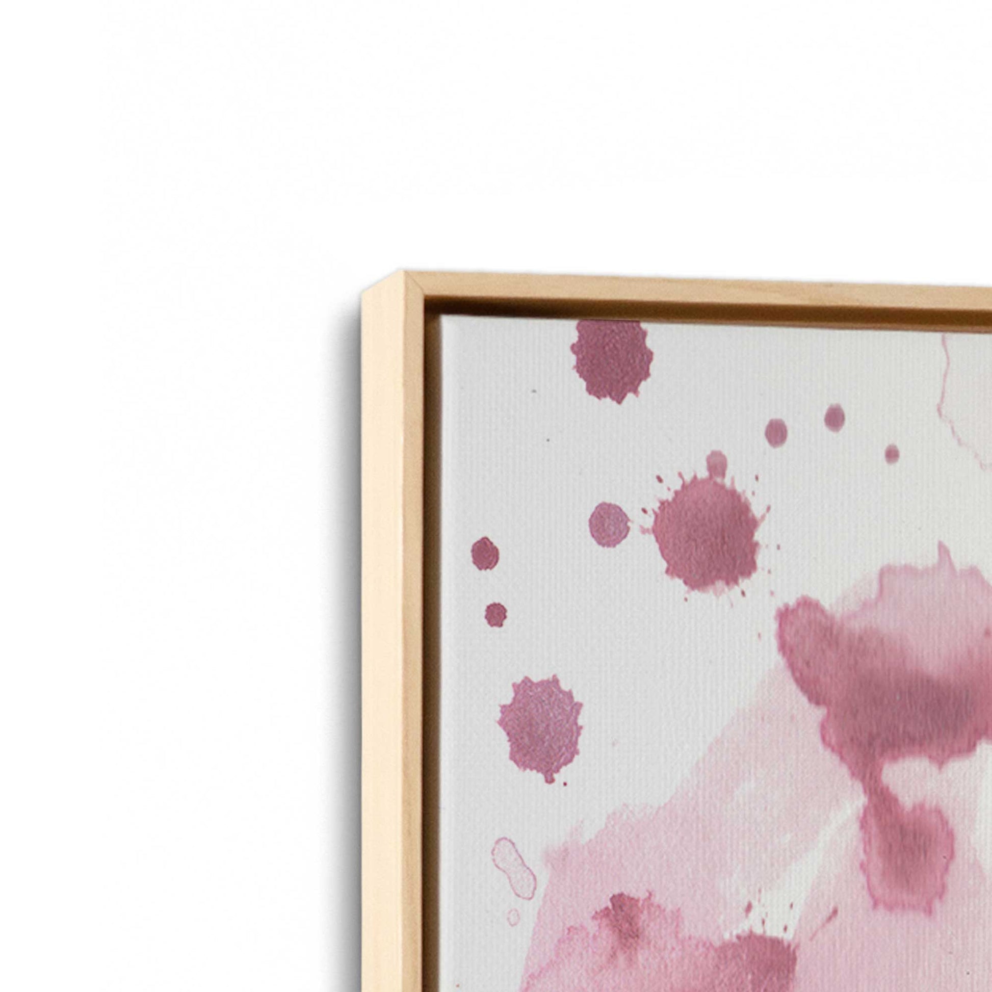 [Color:American Maple], Picture of art in a American Maple frame at an angle