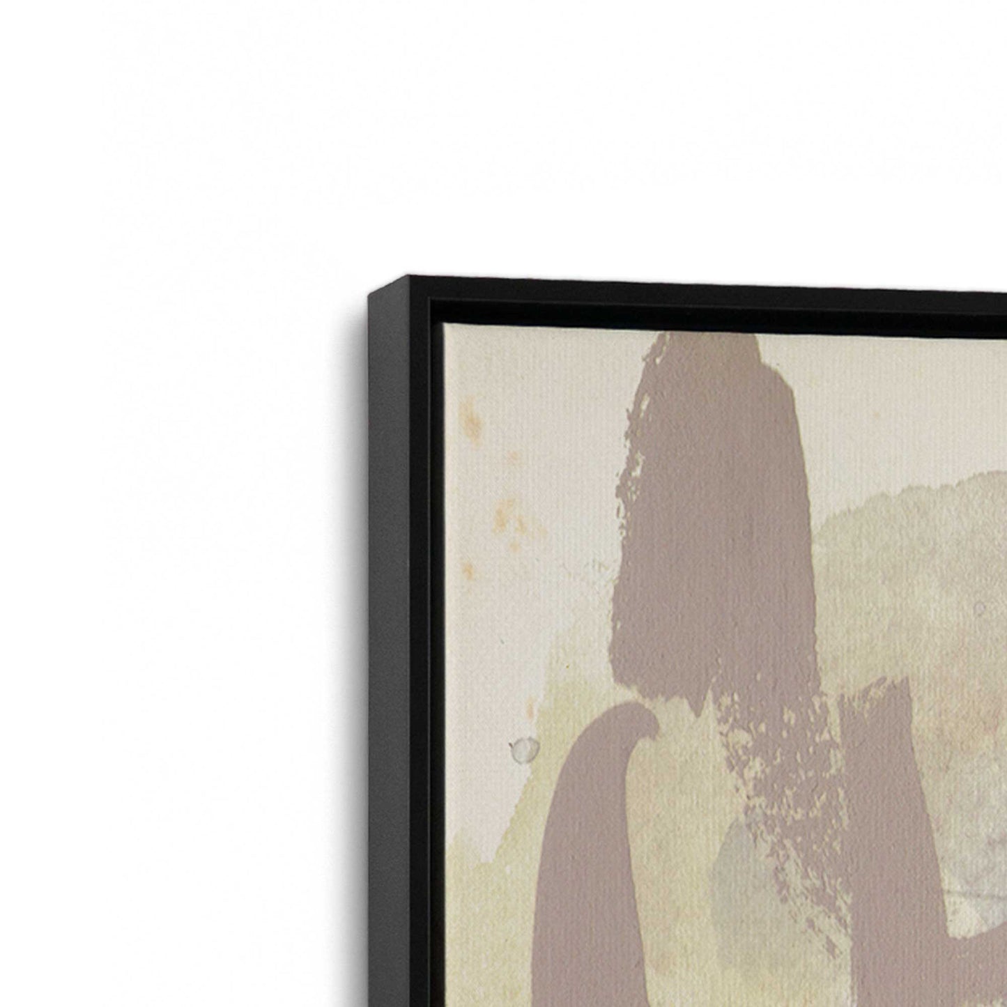 [Color:Satin Black], Picture of art in a Satin Black frame at an angle