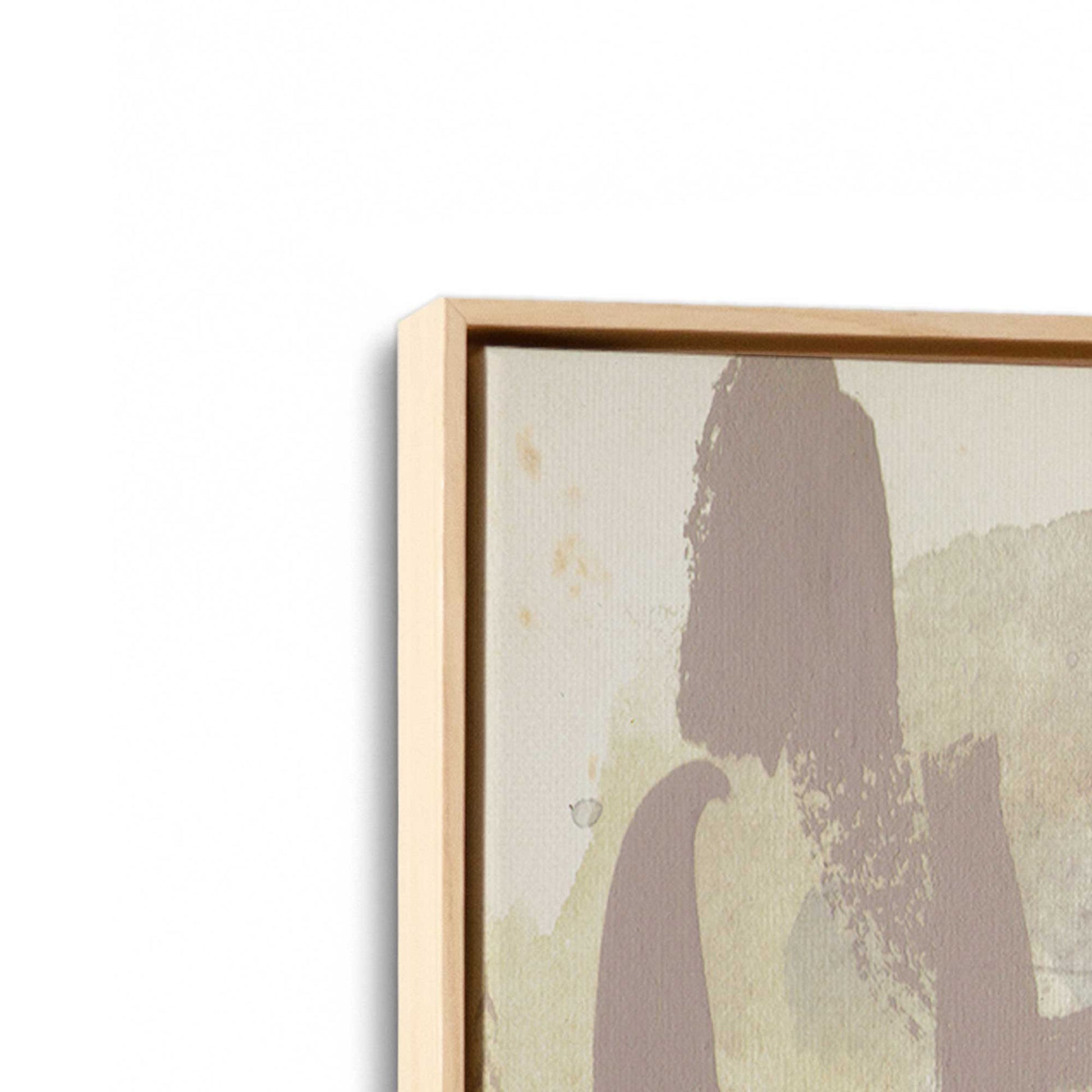 [Color:American Maple], Picture of art in a American Maple frame at an angle