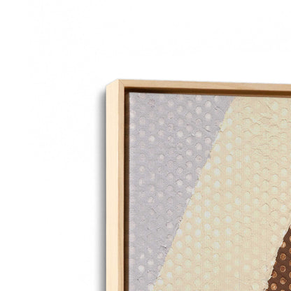 [Color:American Maple], Picture of art in a American Maple frame at an angle