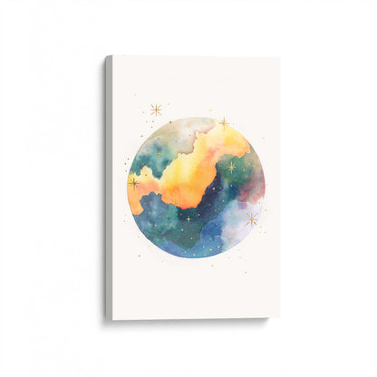 [Color:Stretched Canvas], Picture of art at an angle