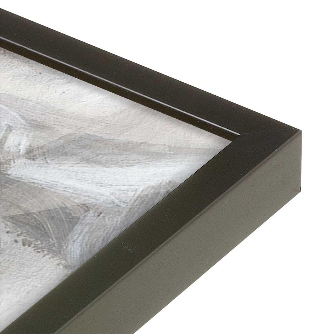 [Color:Satin Black], Picture of art in a Satin Black frame at an angle