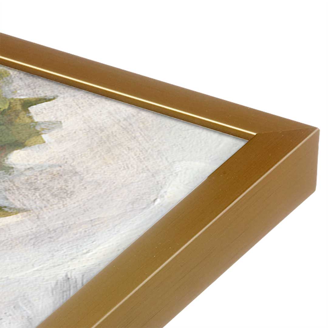 [Color:Polished Gold], Picture of art in a Polished Gold frame at an angle