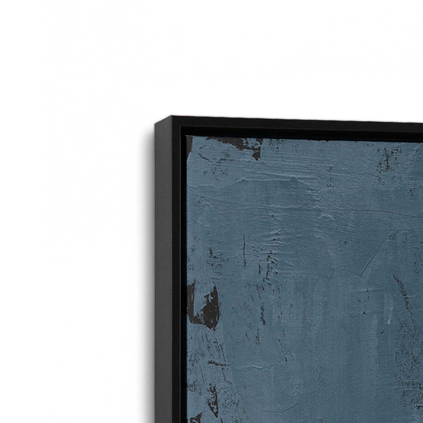 [Color:Satin Black], Picture of art in a Satin Black frame at an angle