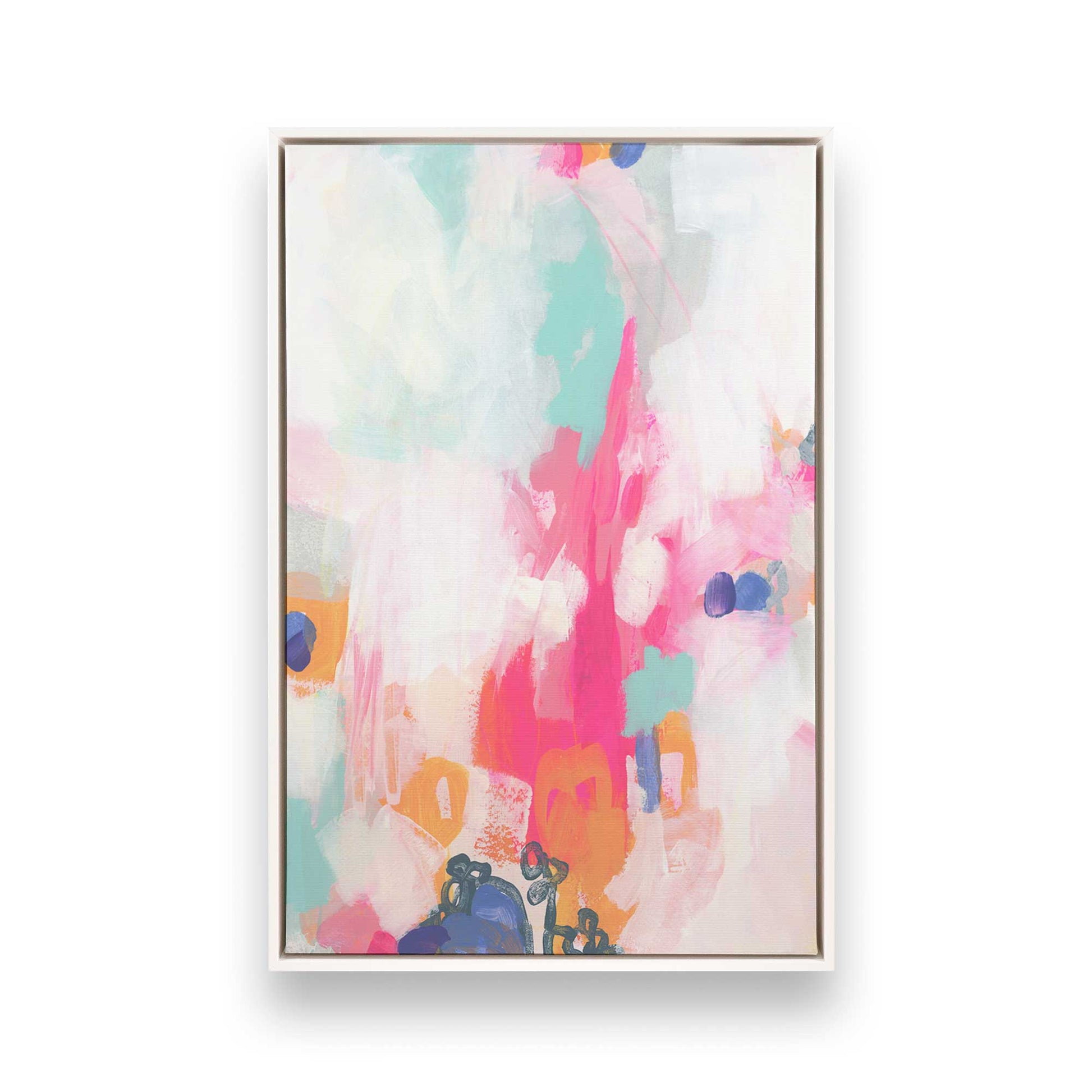 [Color:Opaque White], Picture of art in a White frame