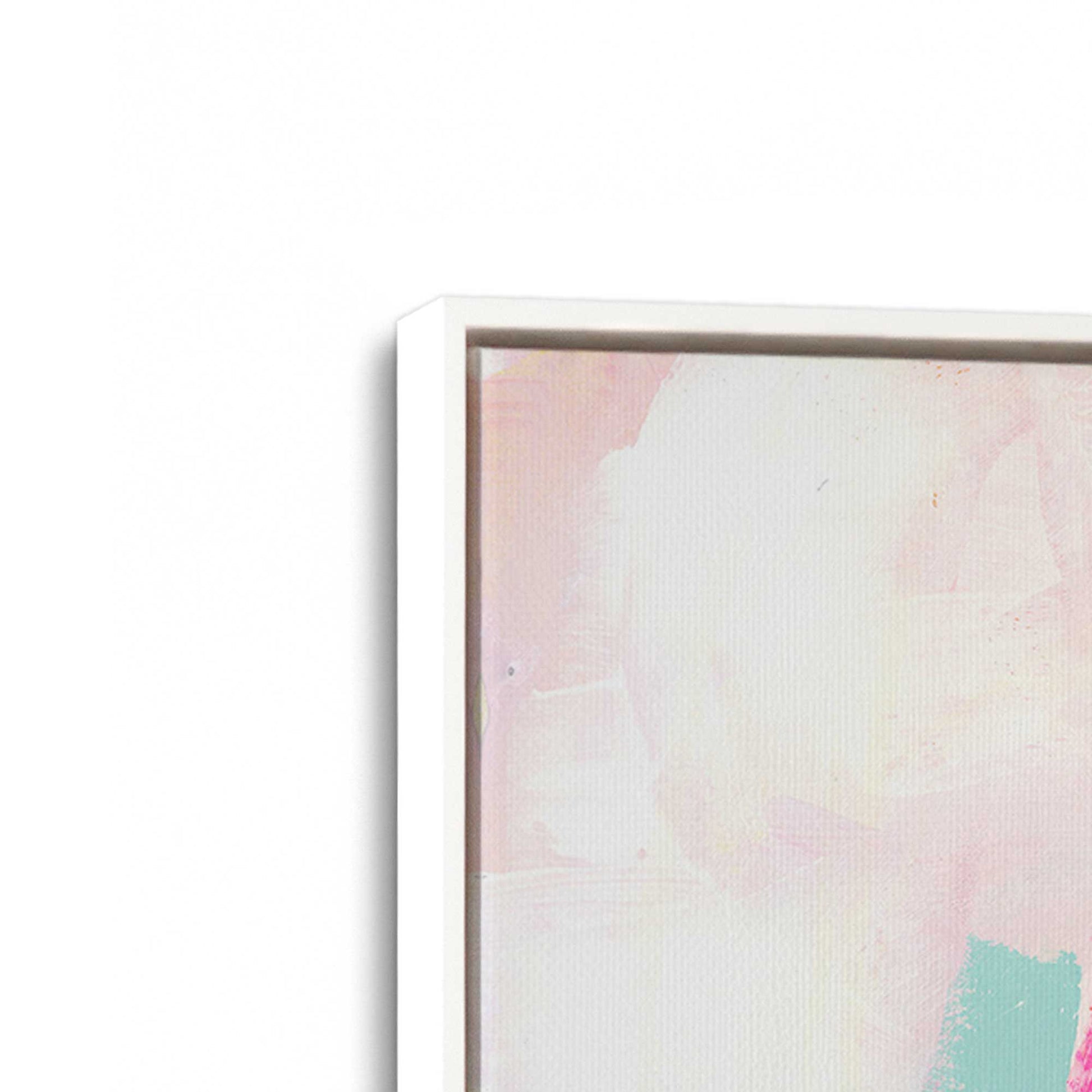 [Color:Opaque White], Picture of art in a White frame at an angle