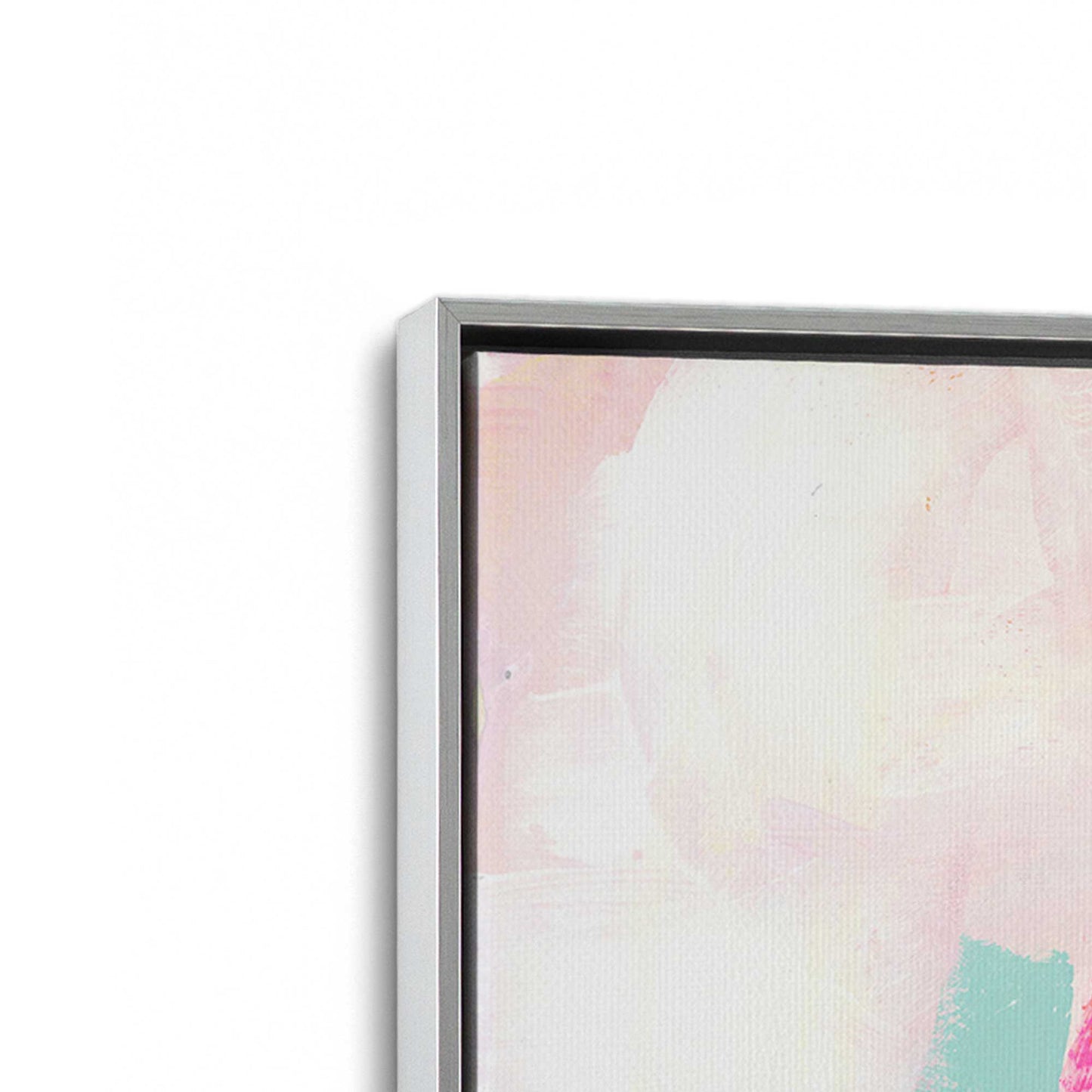 [Color:Polished Chrome], Picture of art in a Polished Chrome frame at an angle