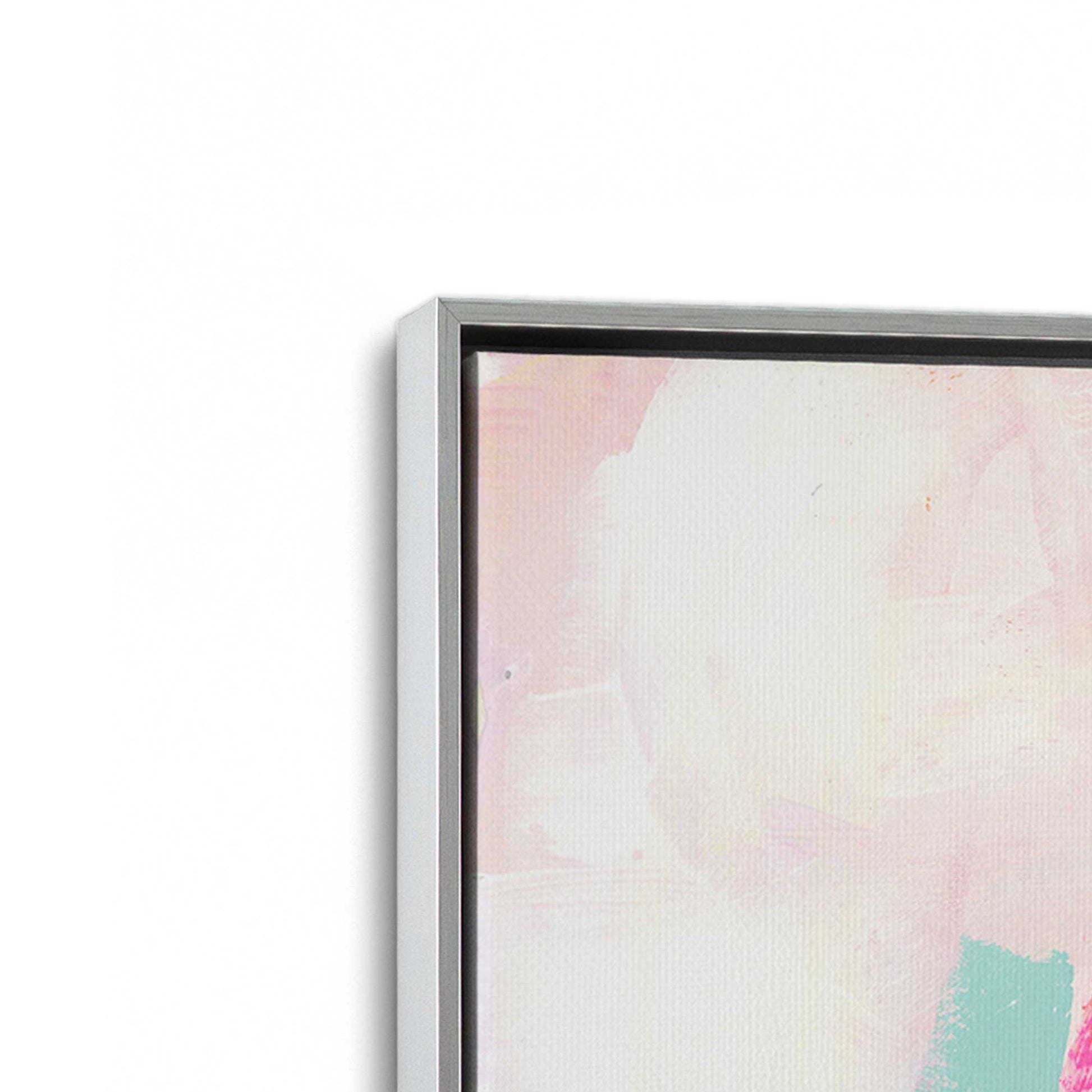 [Color:Polished Chrome], Picture of art in a Polished Chrome frame at an angle