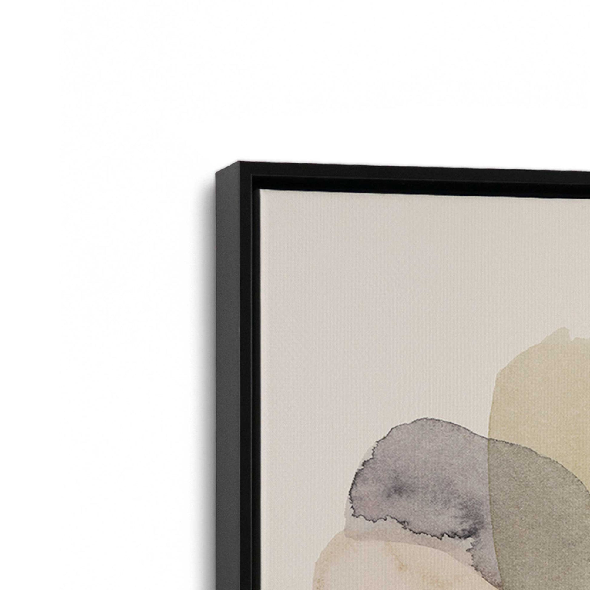 [Color:Satin Black], Picture of art in a Satin Black frame at an angle